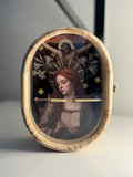 St. Dymphna - MADE TO ORDER Altar Piece | Catholic Altar Decor | Handmade Catholic Gift
