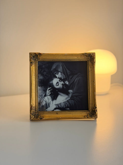 Antique Framed Sorrowful Mother by Correggio - Our Lady of Sorrows Catholic Religious Art Print - Altar and Apparel - 