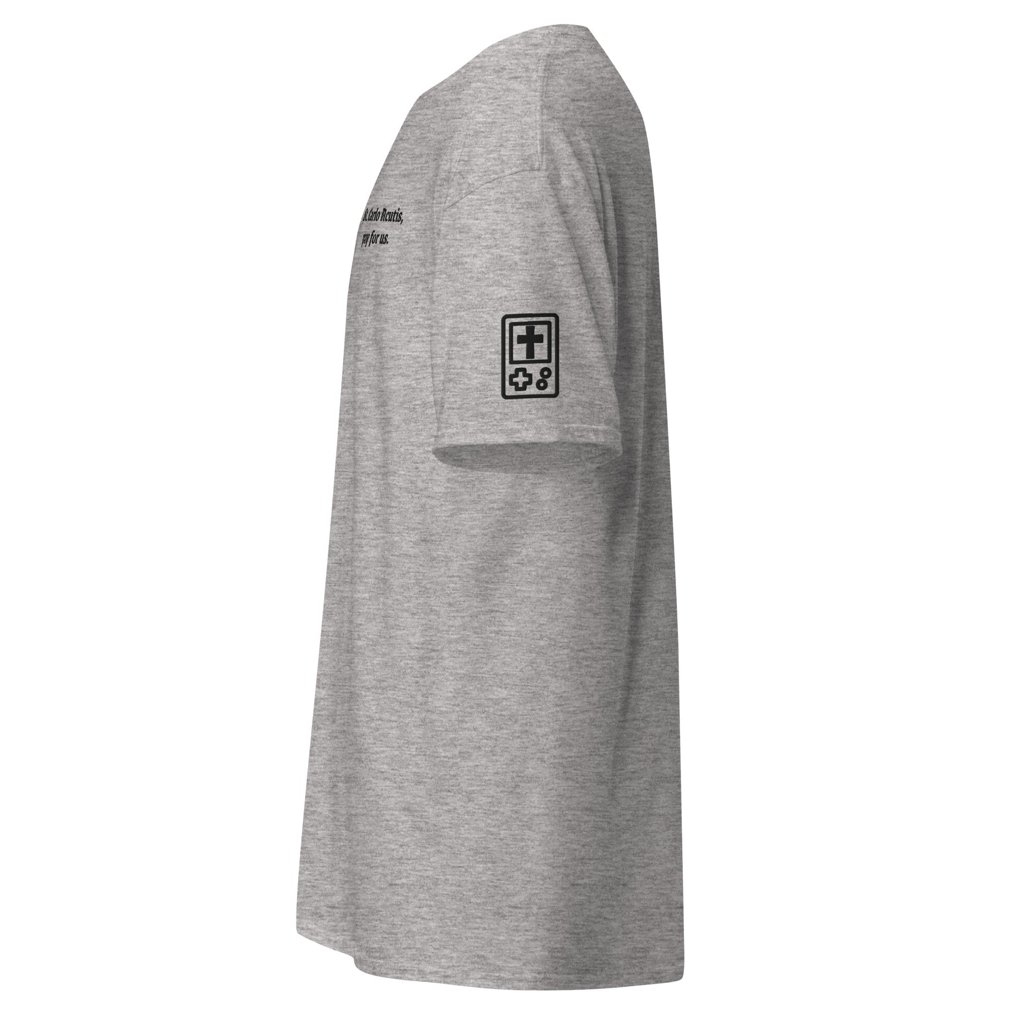 Saint Carlo Acutis Unisex Embroidered T-Shirt – Black - Altar and Apparel - T - SHIRT
