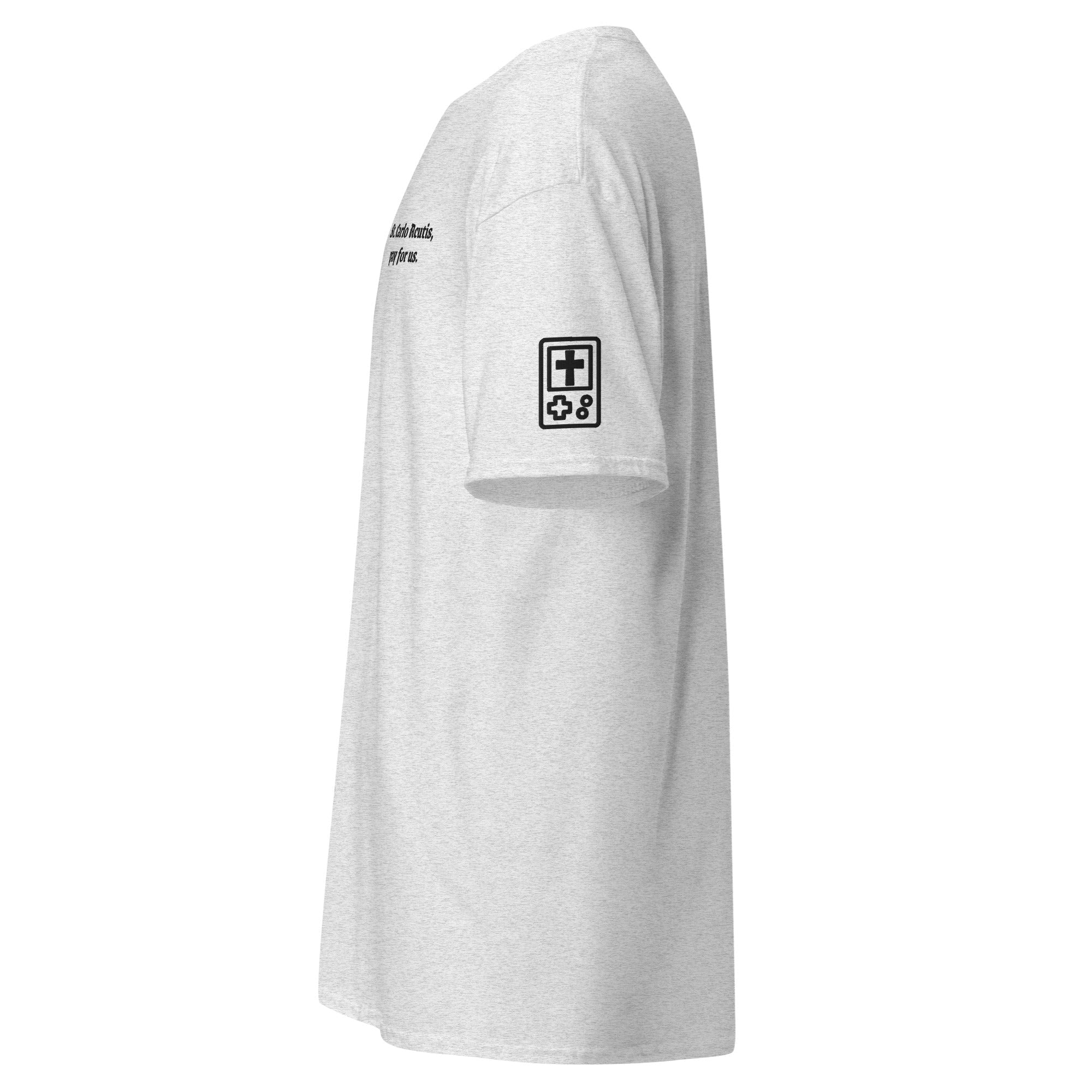 Saint Carlo Acutis Unisex Embroidered T-Shirt – Black - Altar and Apparel - T - SHIRT