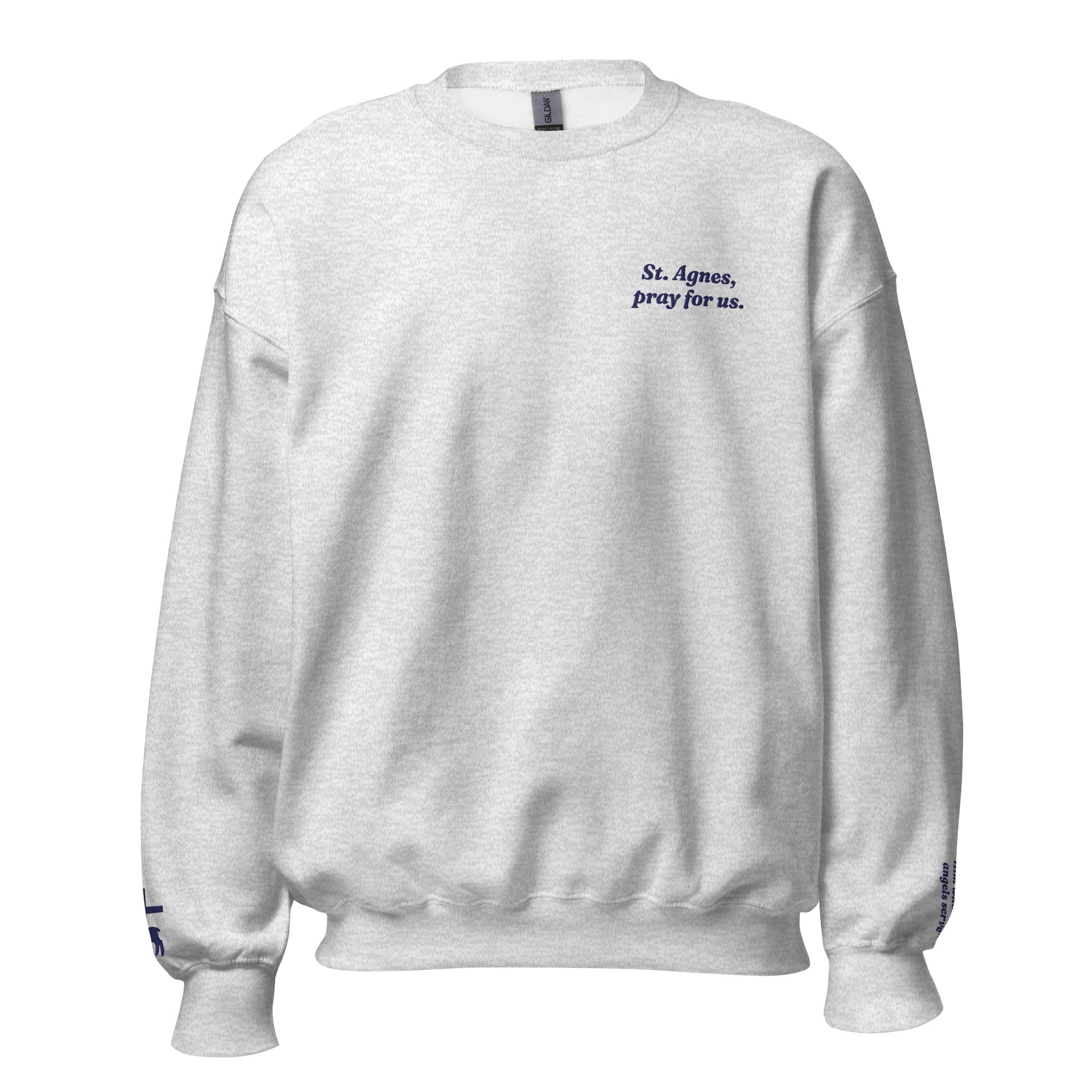 St. Agnes Unisex Embroidered Sweatshirt – Navy Blue - Altar and Apparel - T - SHIRT
