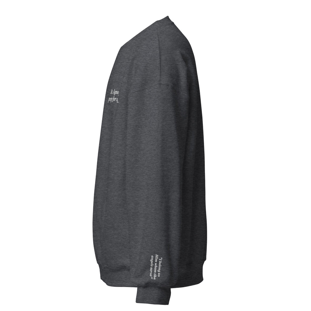 St. Agnes Unisex Embroidered Sweatshirt – White - Altar and Apparel - T - SHIRT