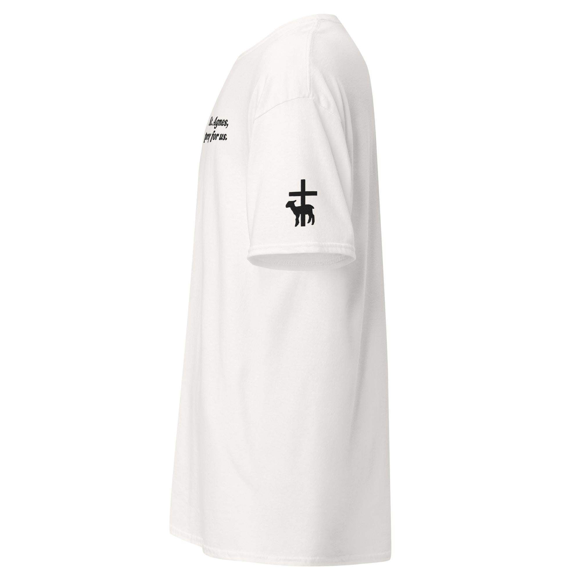 St. Agnes Unisex Embroidered T-Shirt – Black - Altar and Apparel - T - SHIRT