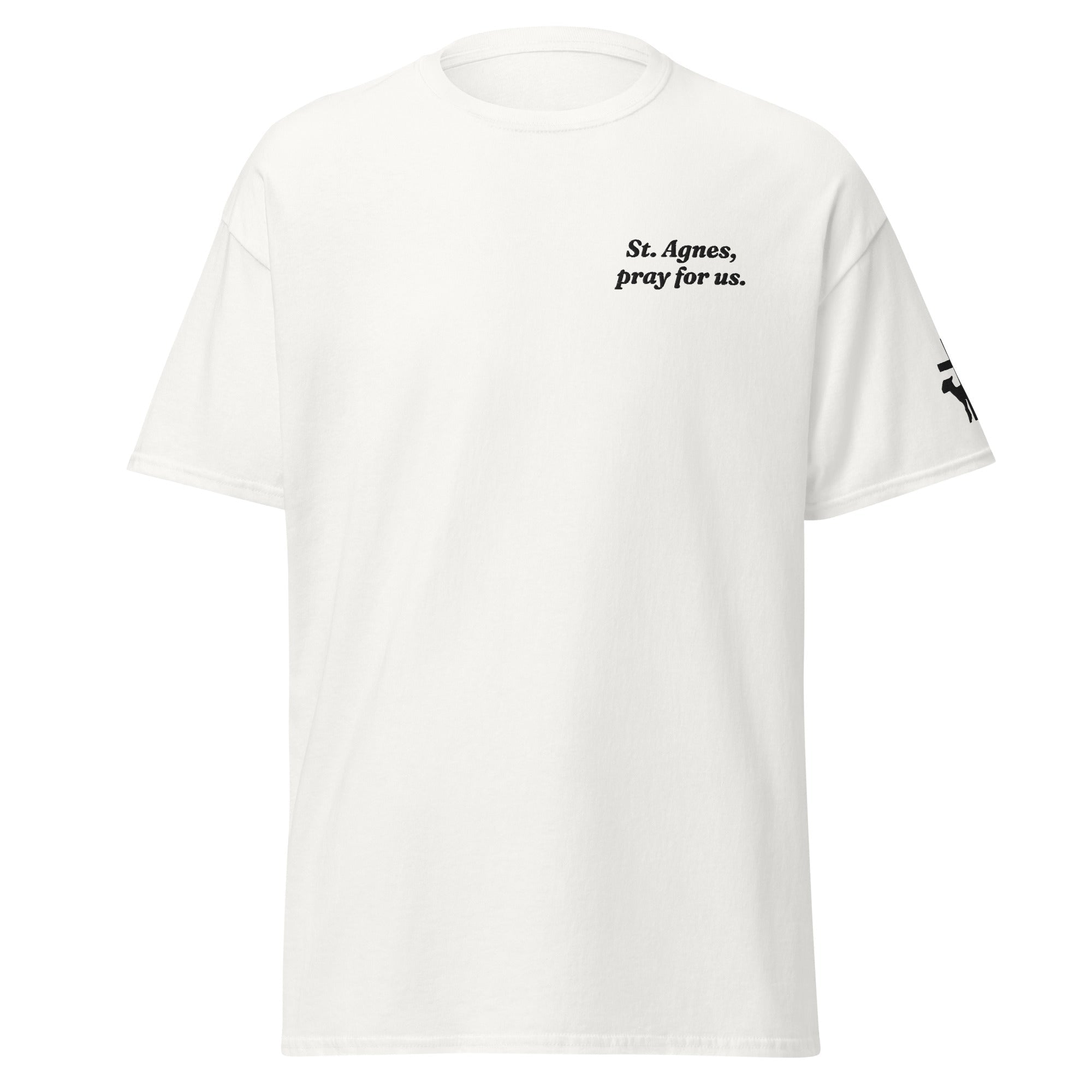 St. Agnes Unisex Embroidered T-Shirt – Black - Altar and Apparel - T - SHIRT