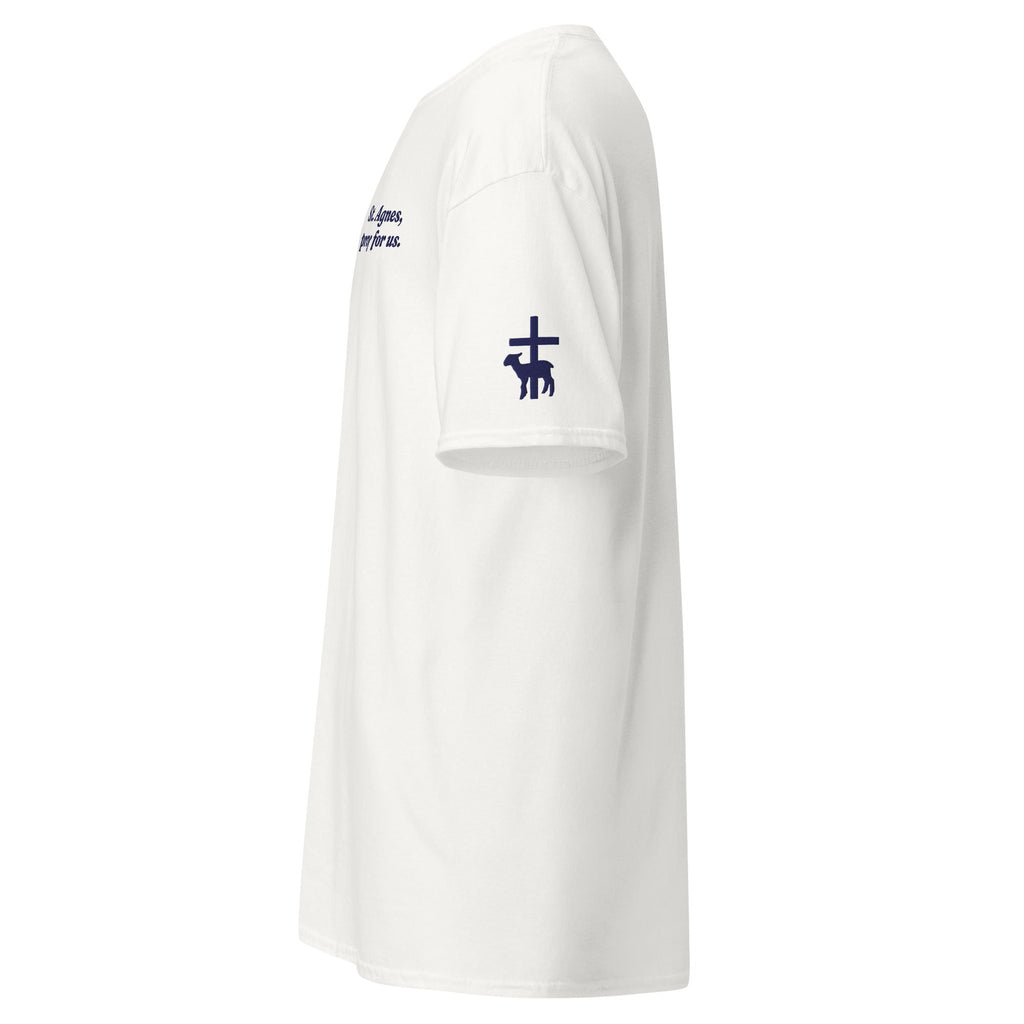 St. Agnes Unisex Embroidered T-Shirt – Navy Blue - Altar and Apparel - T - SHIRT