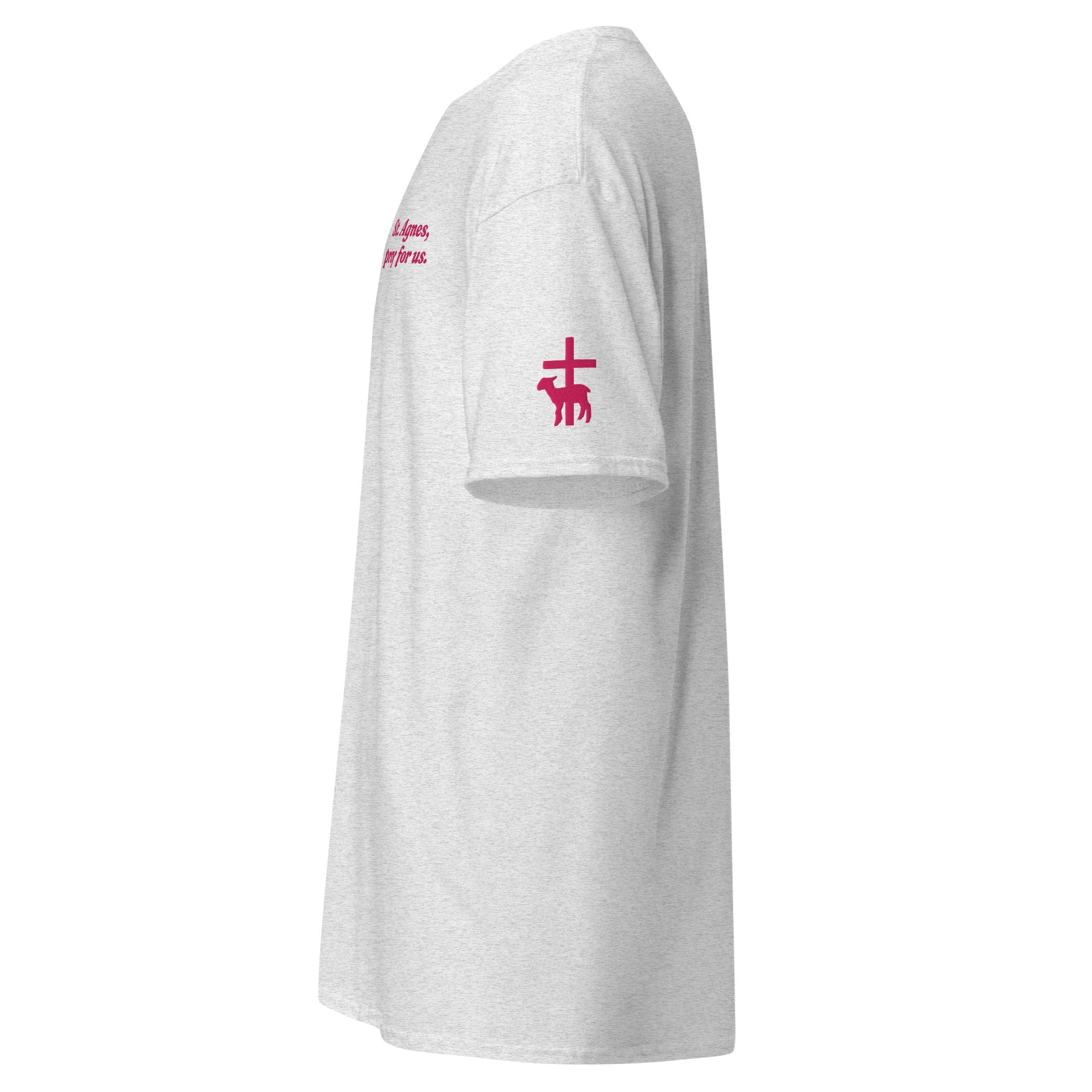 St. Agnes Unisex Embroidered T-Shirt – Pink - Altar and Apparel - T - SHIRT