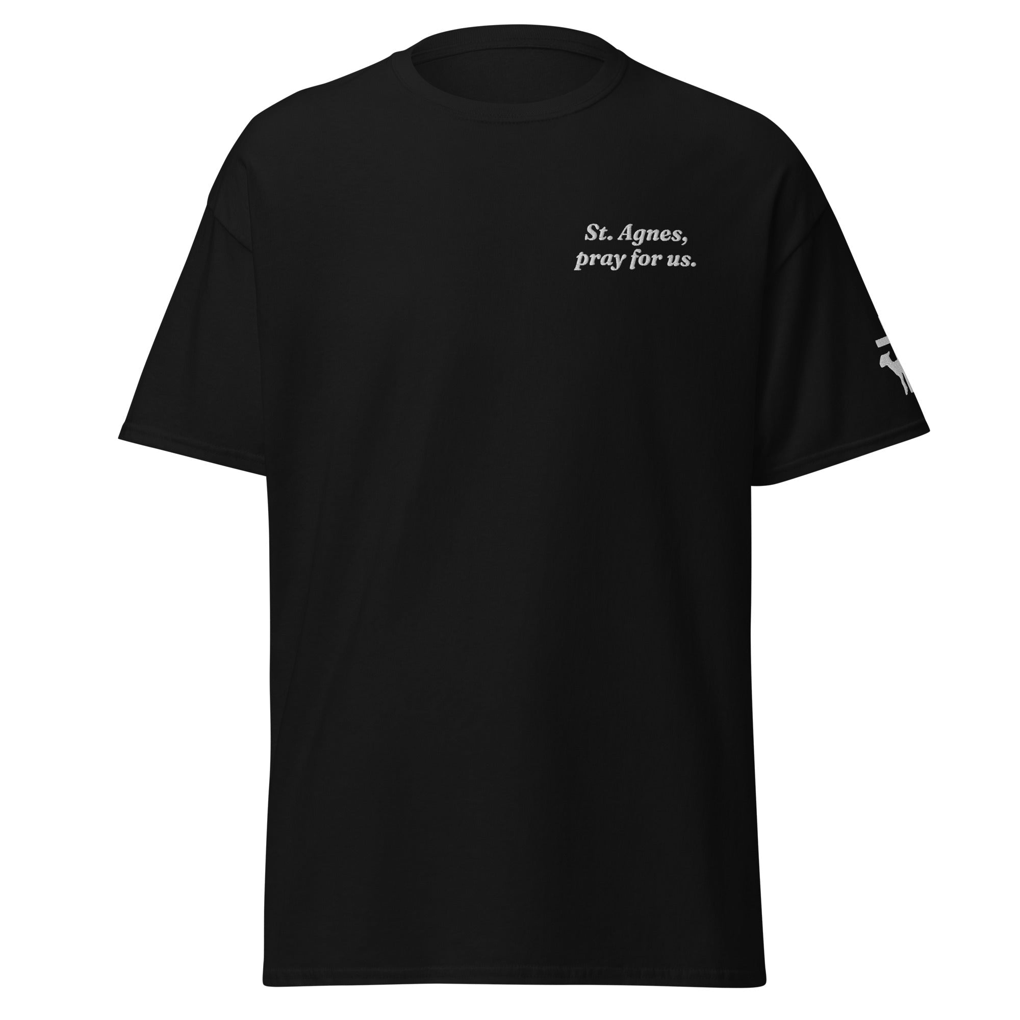 St. Agnes Unisex Embroidered T-Shirt – White - Altar and Apparel - T - SHIRT