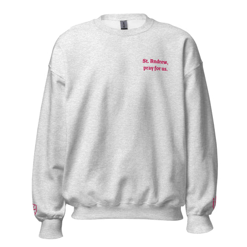 St. Andrew Unisex Embroidered Sweatshirt – Pink - Altar and Apparel - T - SHIRT