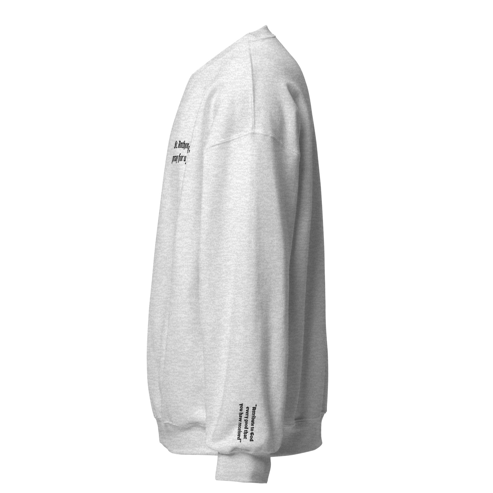St. Anthony Unisex Embroidered Sweatshirt – Black - #St. Anthony Unisex Embroidered Sweatshirt – Blackshop_name# - T-SHIRT