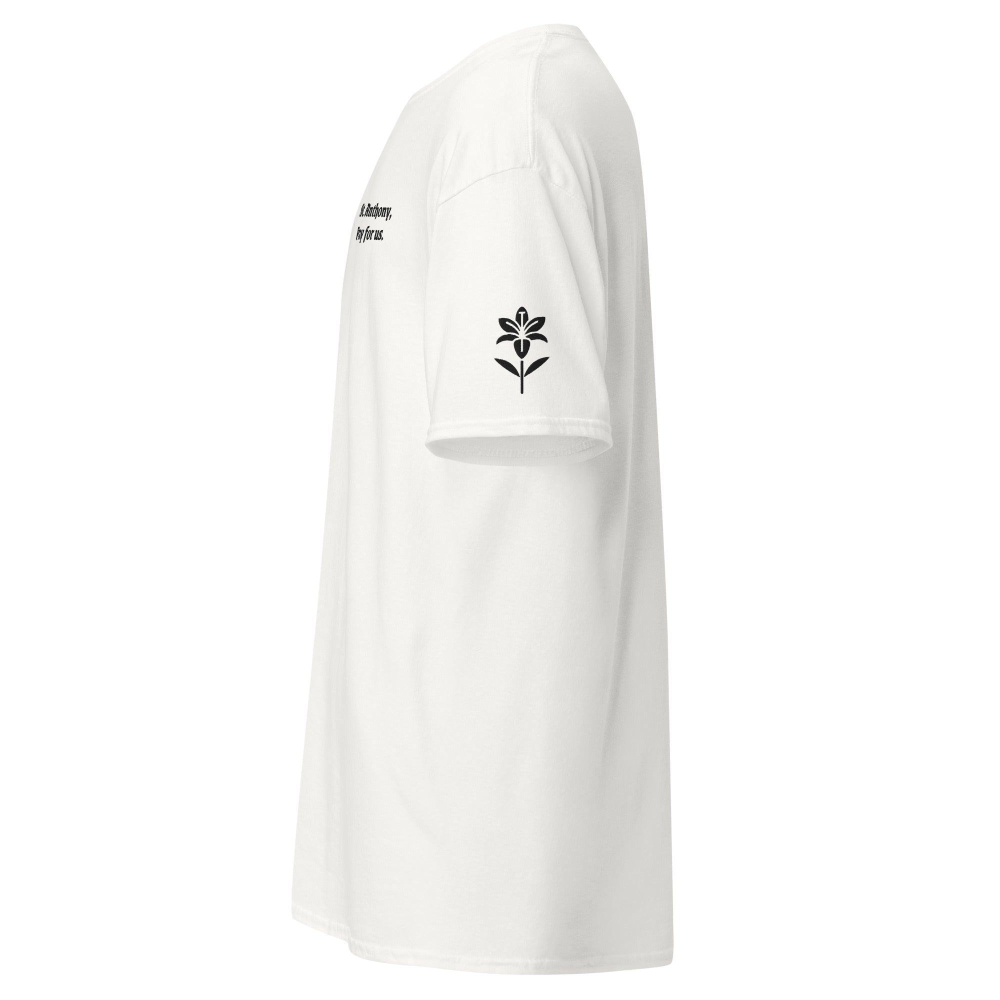 St. Anthony Unisex Embroidered T-Shirt – Black - Altar and Apparel - T - SHIRT