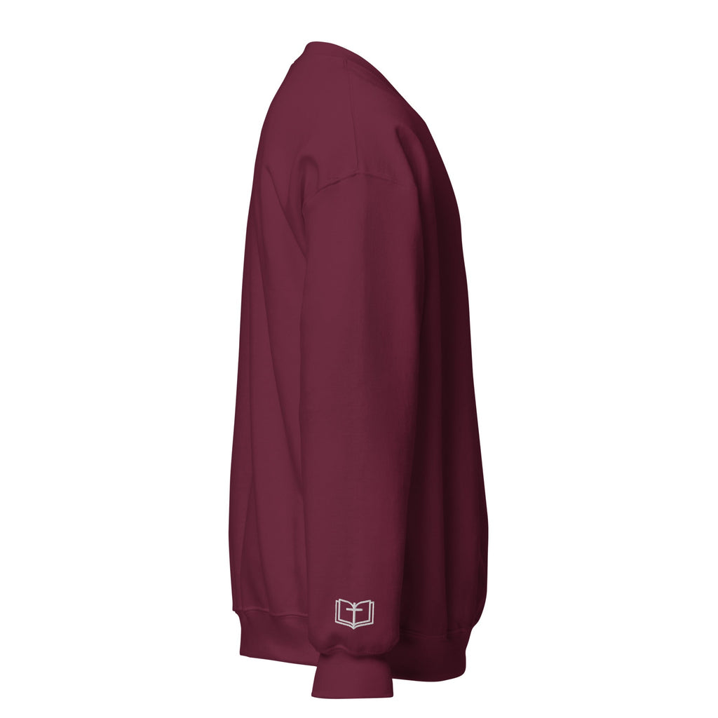 St. Benedict Unisex Embroidered Sweatshirt – White - Altar and Apparel - T - SHIRT