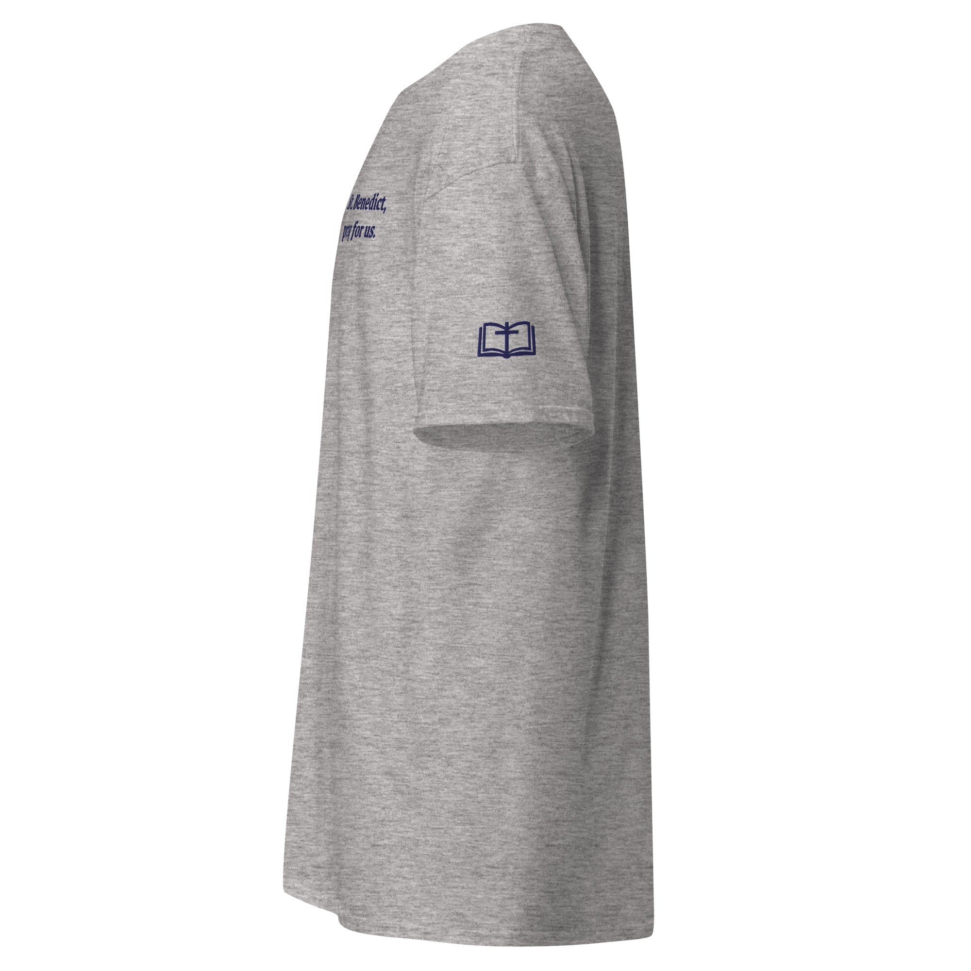 St. Benedict Unisex Embroidered T-Shirt – Navy Blue - Altar and Apparel - T - SHIRT