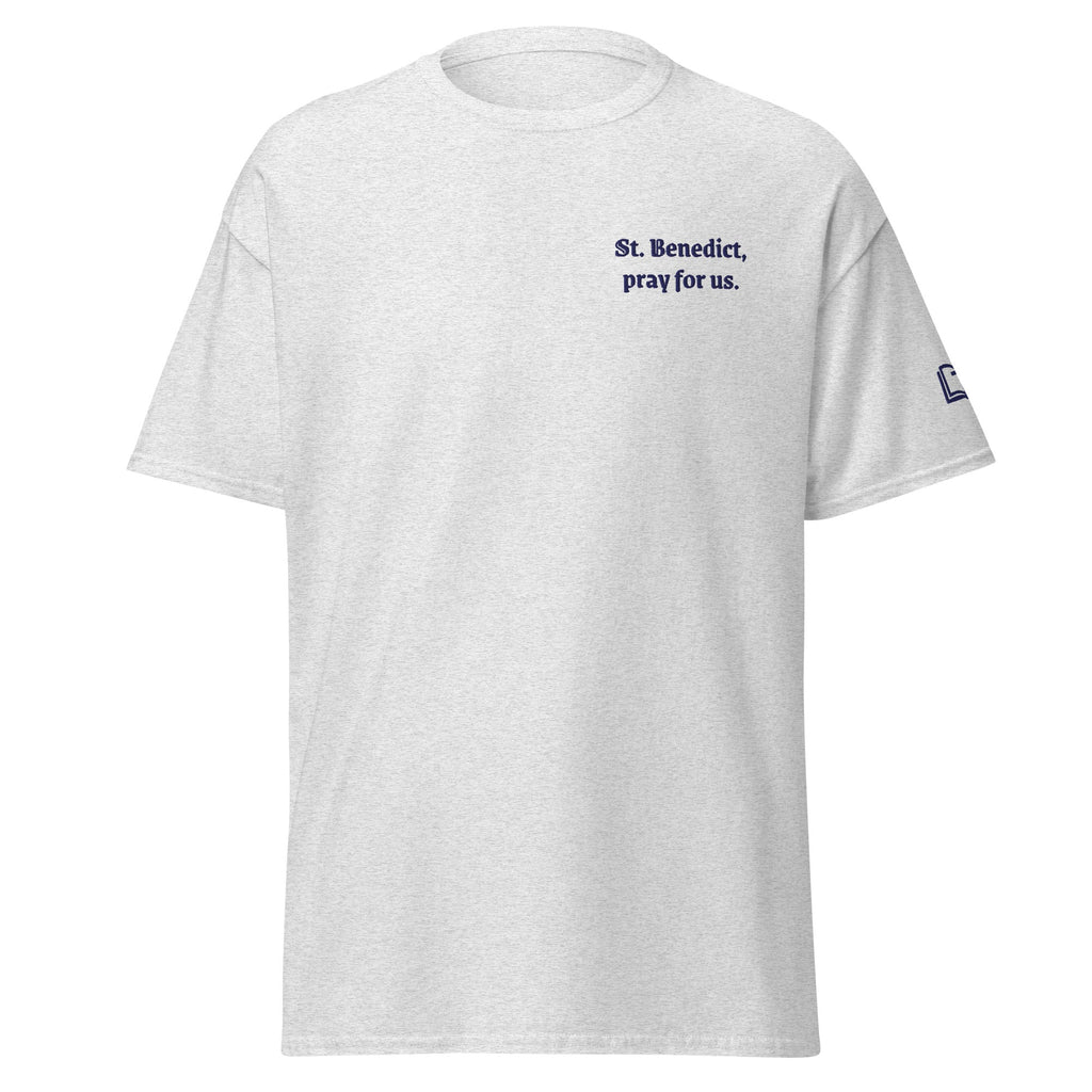 St. Benedict Unisex Embroidered T-Shirt – Navy Blue - Altar and Apparel - T - SHIRT