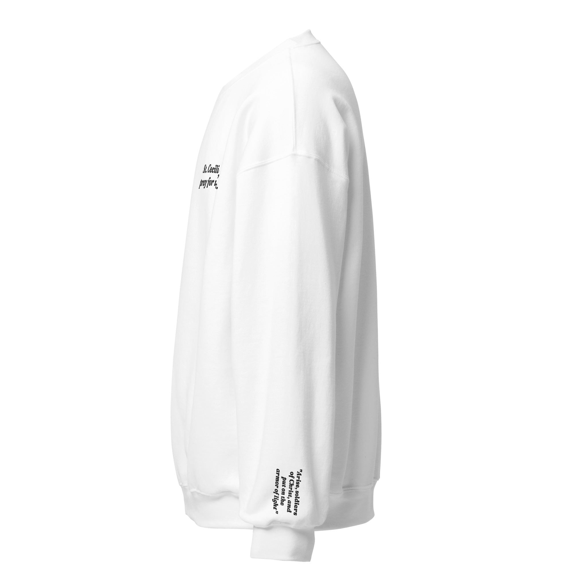 St. Cecilia Unisex Embroidered Sweatshirt – Black - Altar and Apparel - T - SHIRT