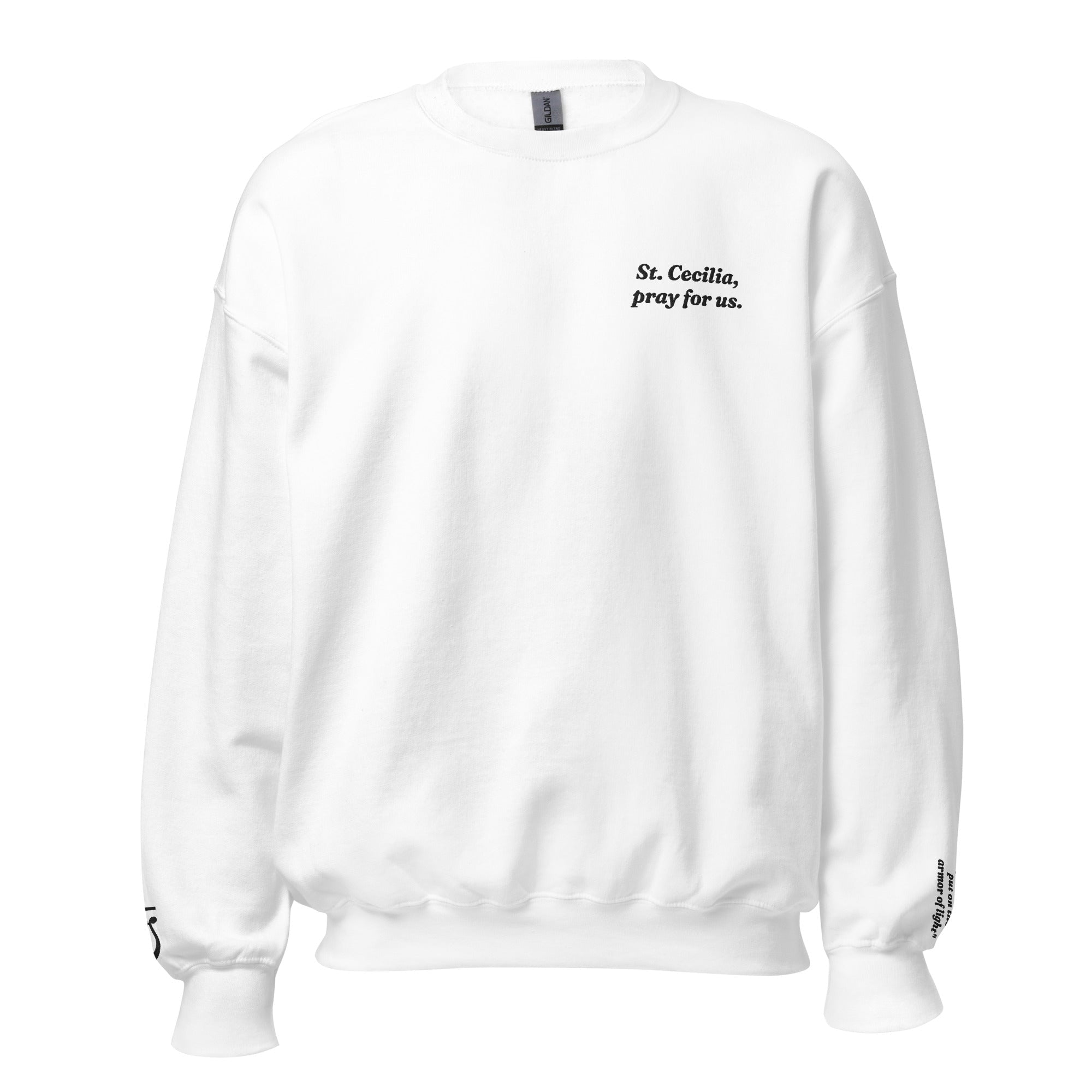 St. Cecilia Unisex Embroidered Sweatshirt – Black - Altar and Apparel - T - SHIRT