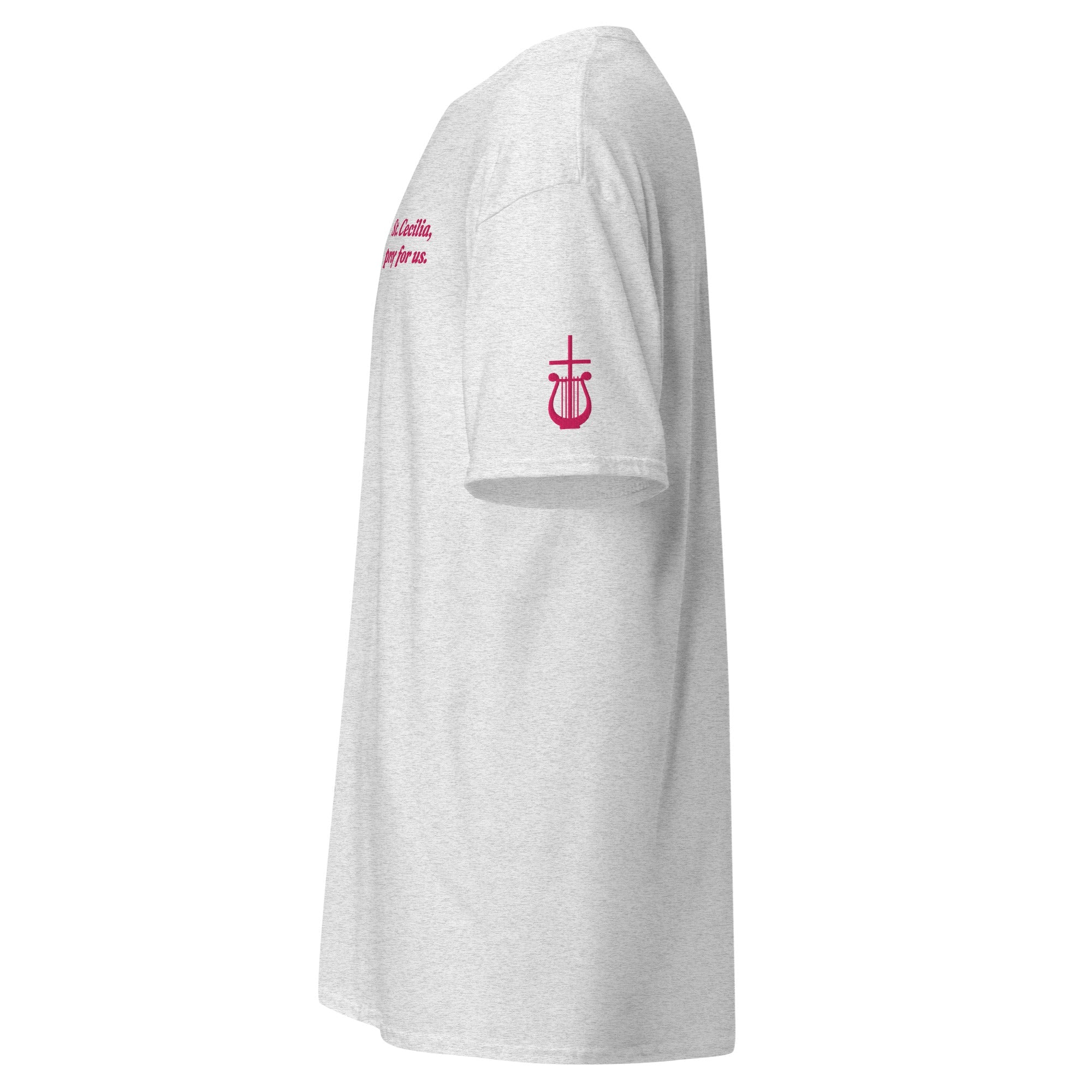 St. Cecilia Unisex Embroidered T-Shirt – Pink - Altar and Apparel - T - SHIRT