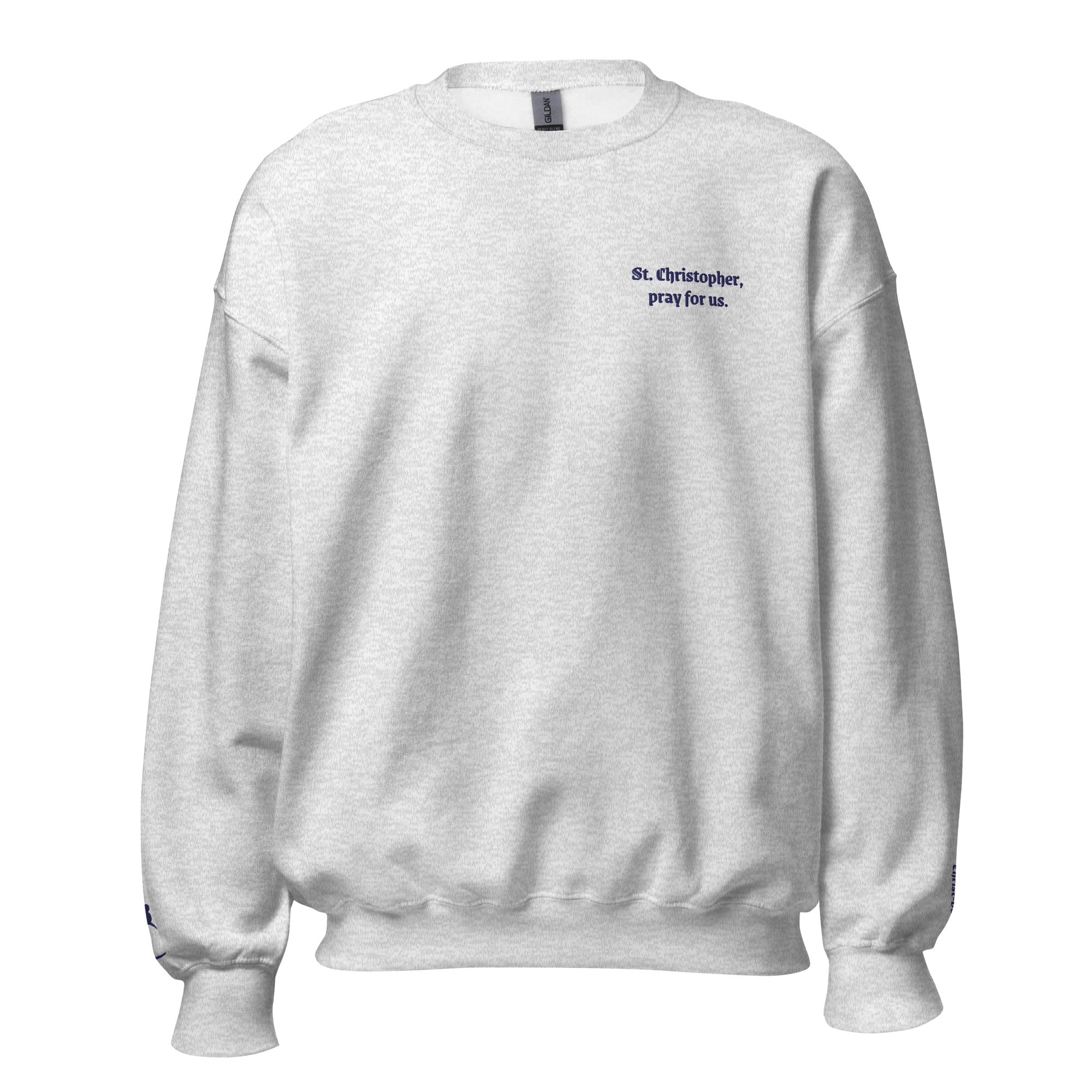 St. Christopher Unisex Embroidered Sweatshirt – Navy Blue - Altar and Apparel - T - SHIRT