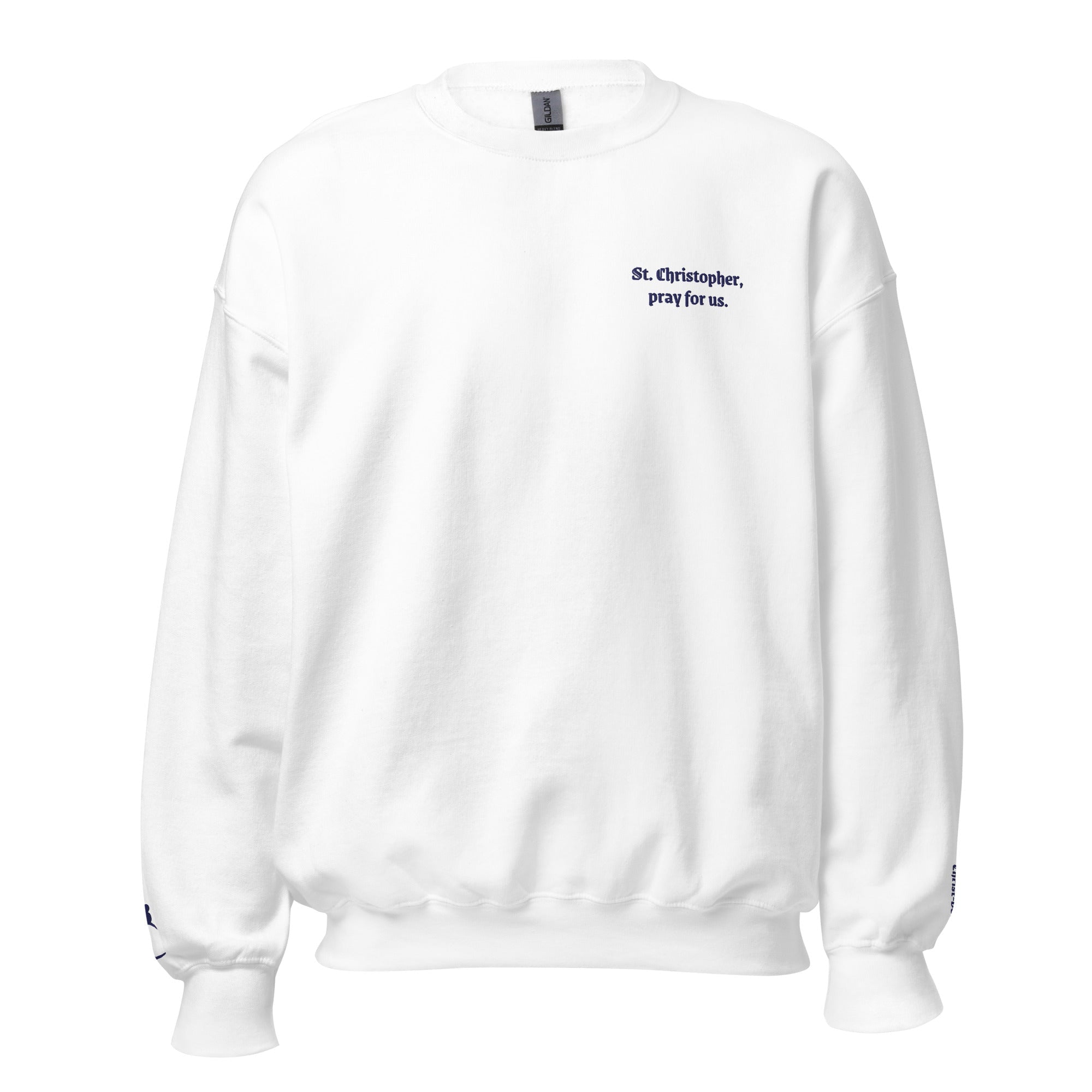 St. Christopher Unisex Embroidered Sweatshirt – Navy Blue - Altar and Apparel - T - SHIRT