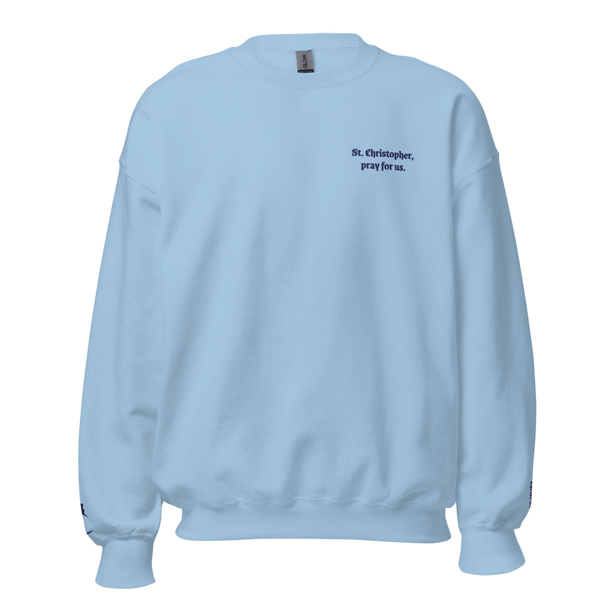 St. Christopher Unisex Embroidered Sweatshirt – Navy Blue - Altar and Apparel - T - SHIRT
