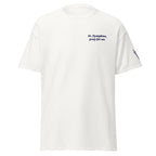 St. Dymphna Unisex Embroidered T-Shirt – Navy Blue - Altar and Apparel - T - SHIRT