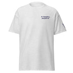 St. Dymphna Unisex Embroidered T-Shirt – Navy Blue - Altar and Apparel - T - SHIRT