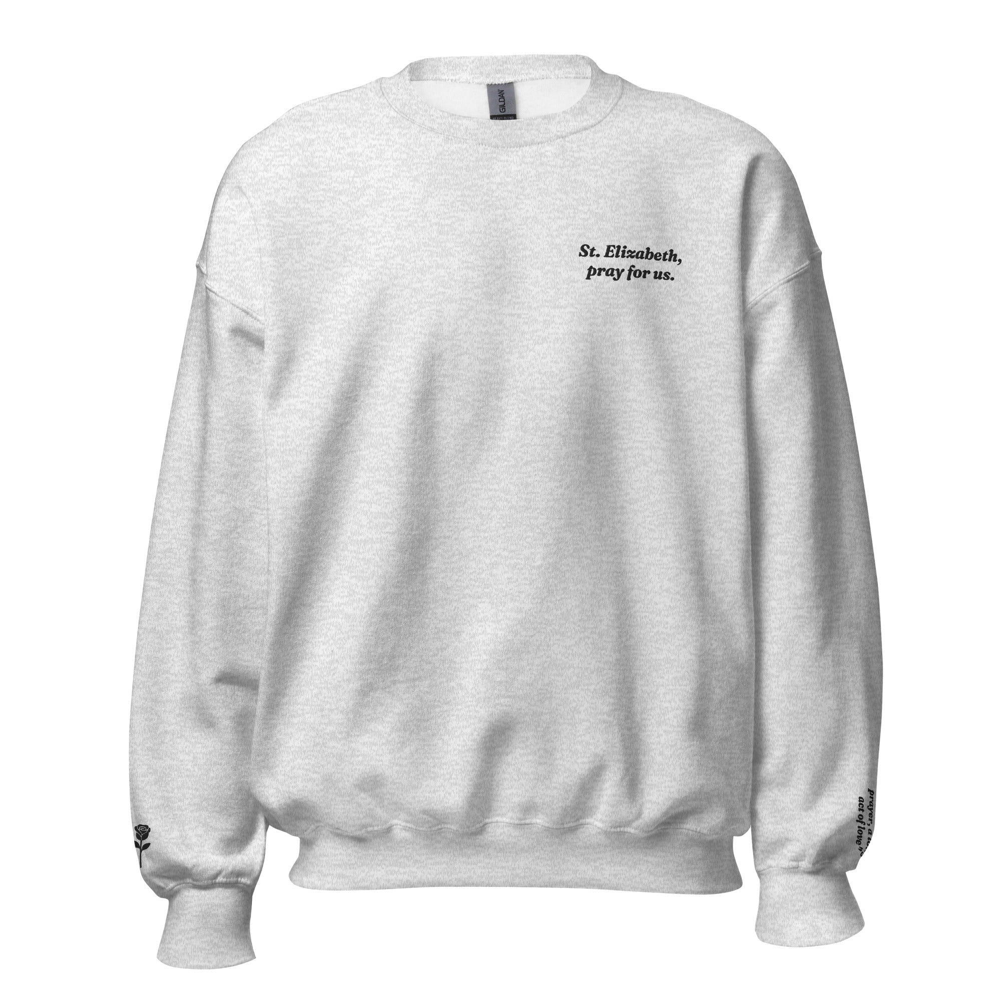 St. Elizabeth Unisex Embroidered Sweatshirt – Black - Altar and Apparel - T - SHIRT