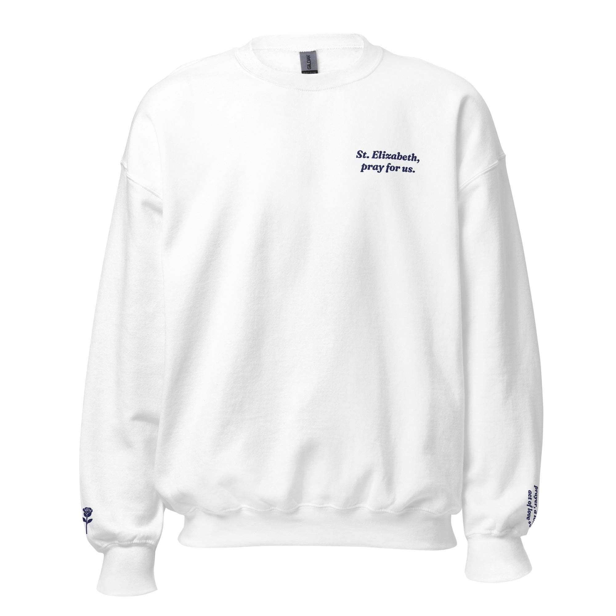 St. Elizabeth Unisex Embroidered Sweatshirt – Navy Blue - Altar and Apparel - T - SHIRT