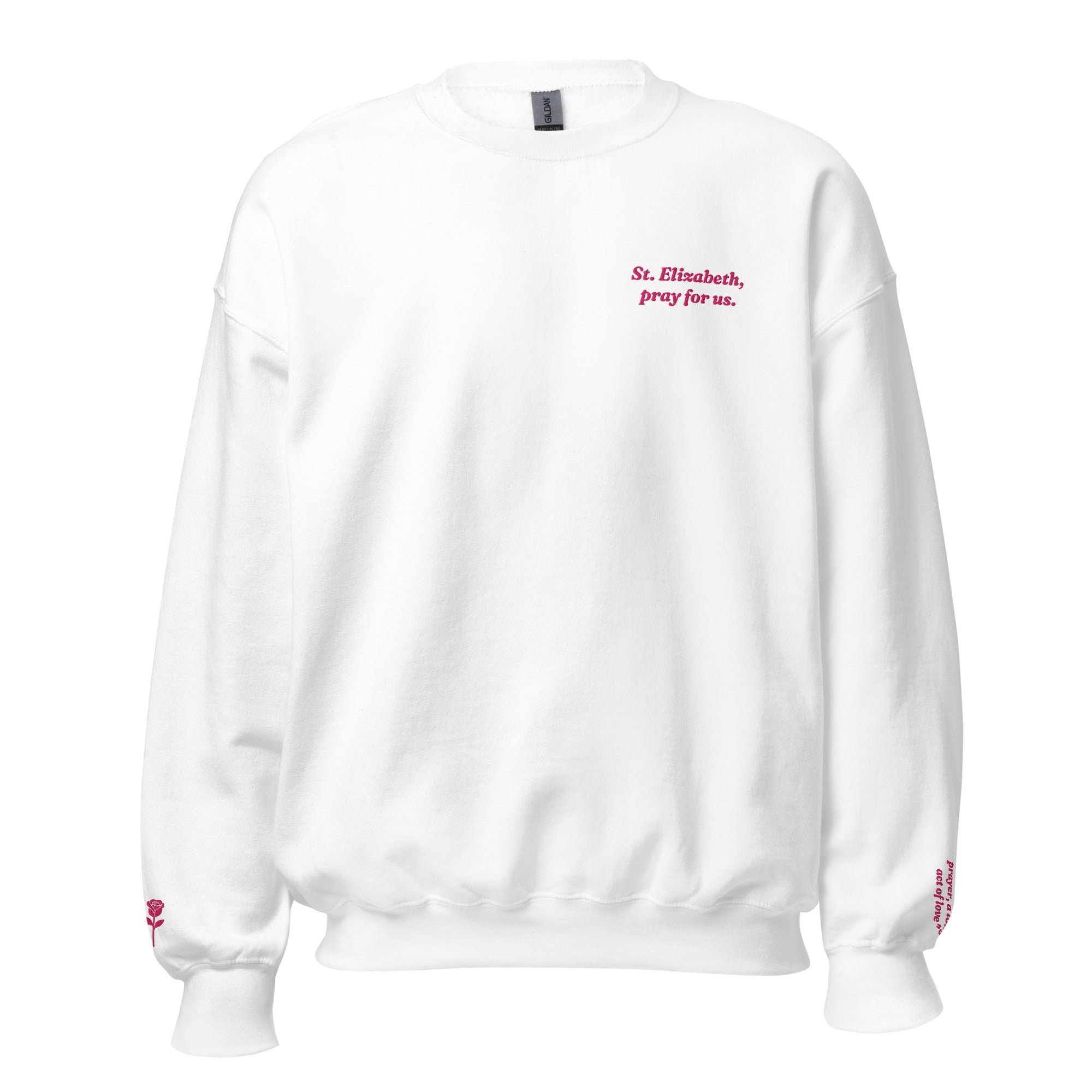 St. Elizabeth Unisex Embroidered Sweatshirt – Pink - Altar and Apparel - T - SHIRT