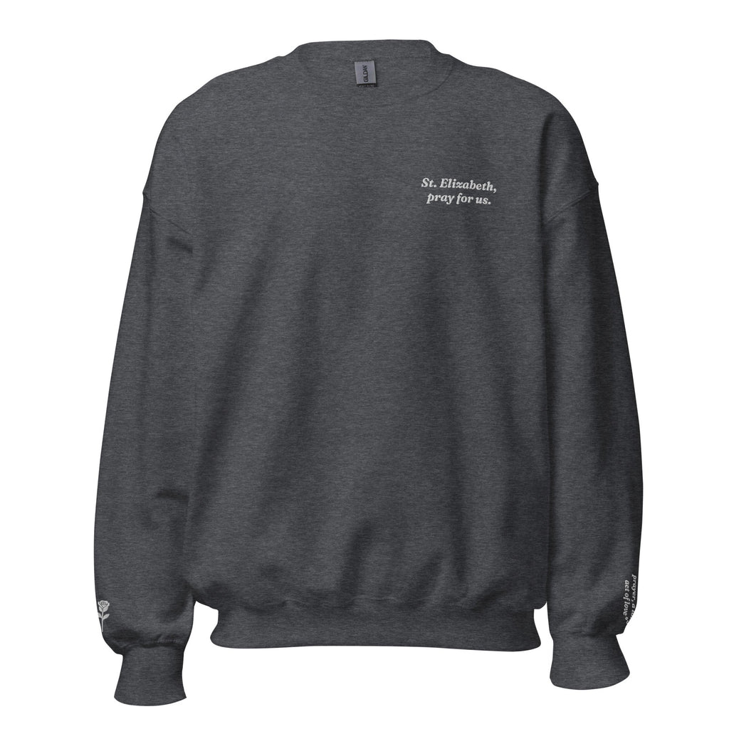 St. Elizabeth Unisex Embroidered Sweatshirt – White - Altar and Apparel - T - SHIRT