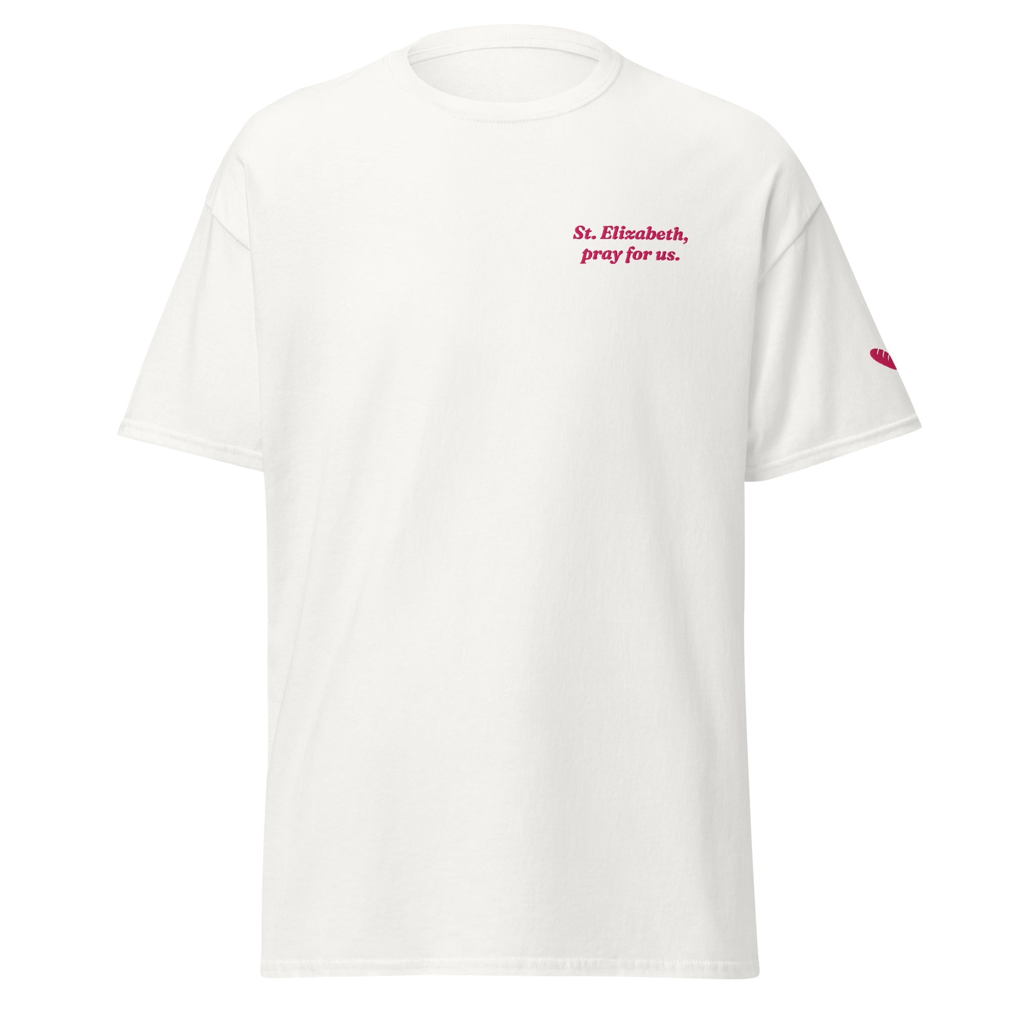 St. Elizabeth Unisex Embroidered T-Shirt – Pink - Altar and Apparel - T - SHIRT