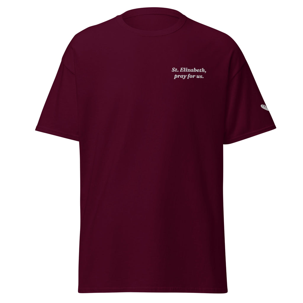 St. Elizabeth Unisex Embroidered T-Shirt – White - Altar and Apparel - T - SHIRT