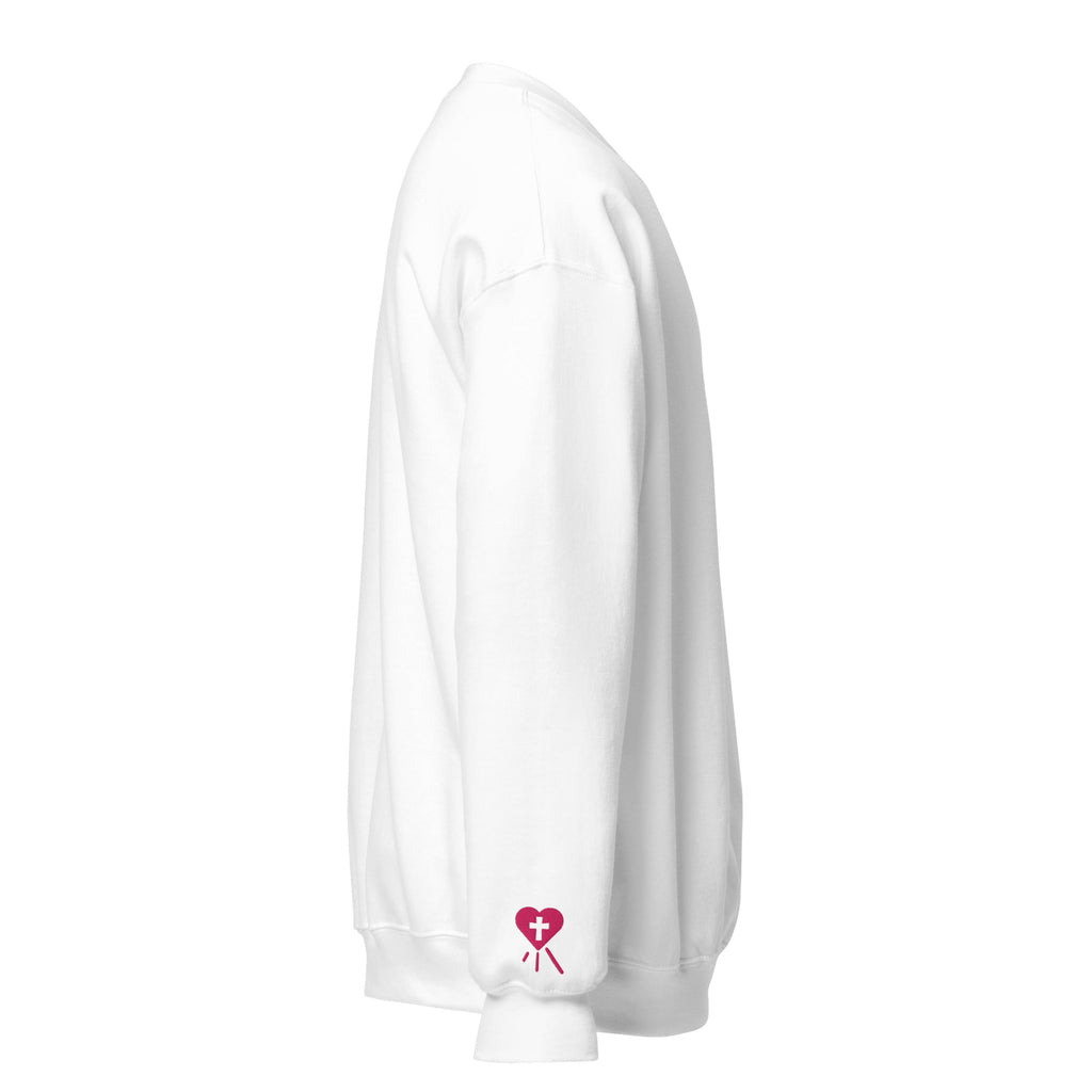 St. Faustina Unisex Embroidered Sweatshirt – Pink - Altar and Apparel - T - SHIRT