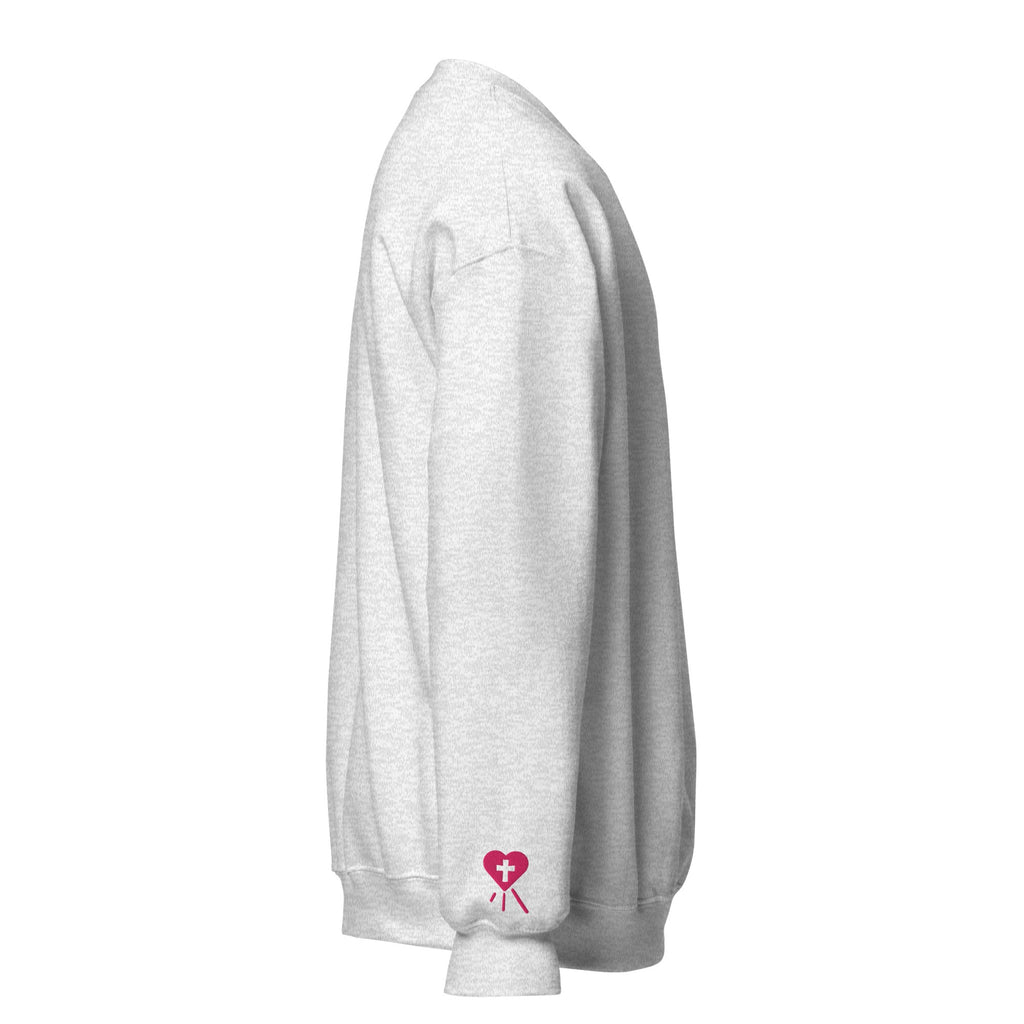 St. Faustina Unisex Embroidered Sweatshirt – Pink - Altar and Apparel - T - SHIRT