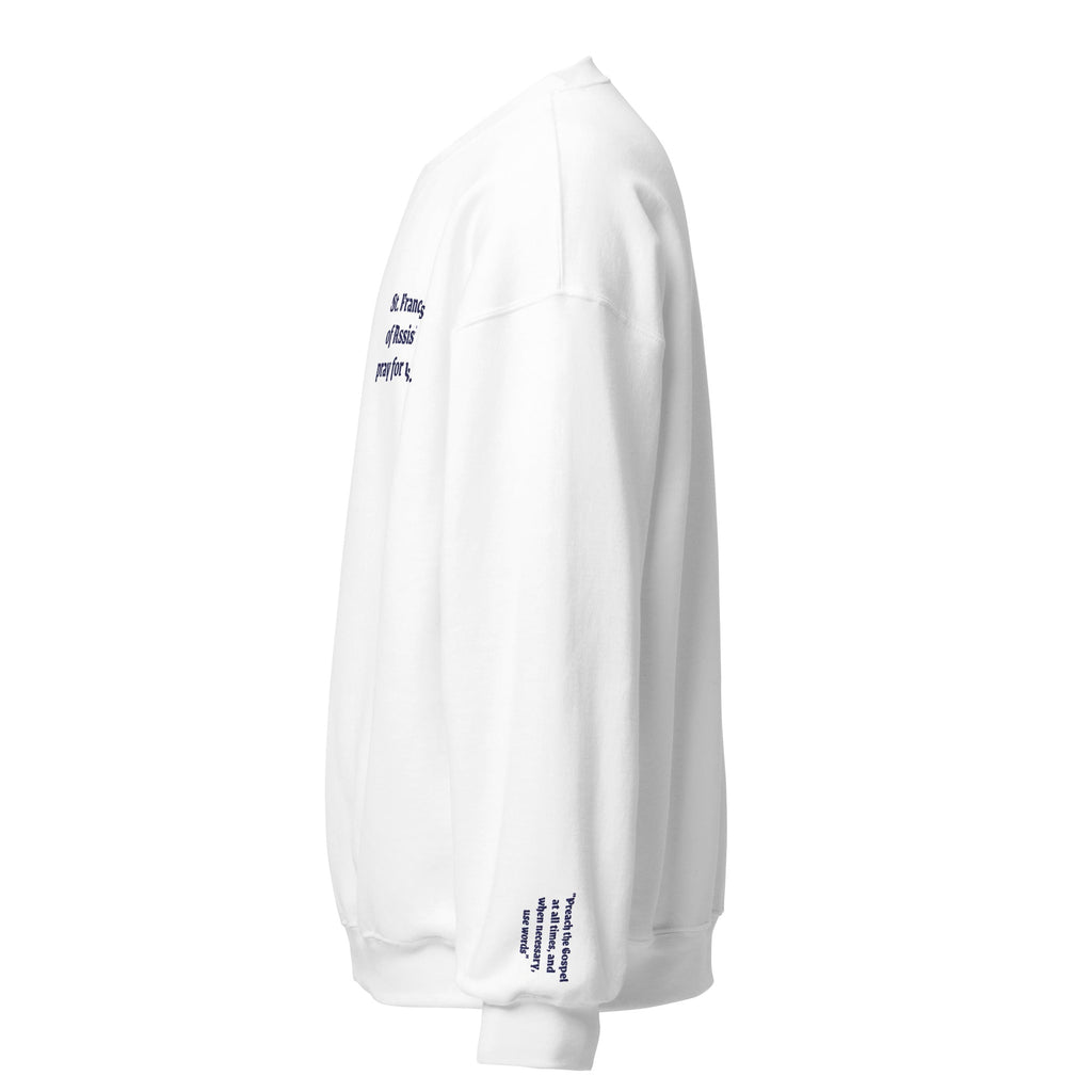 St. Francis of Assisi Unisex Embroidered Sweatshirt – Navy Blue - Altar and Apparel - T - SHIRT