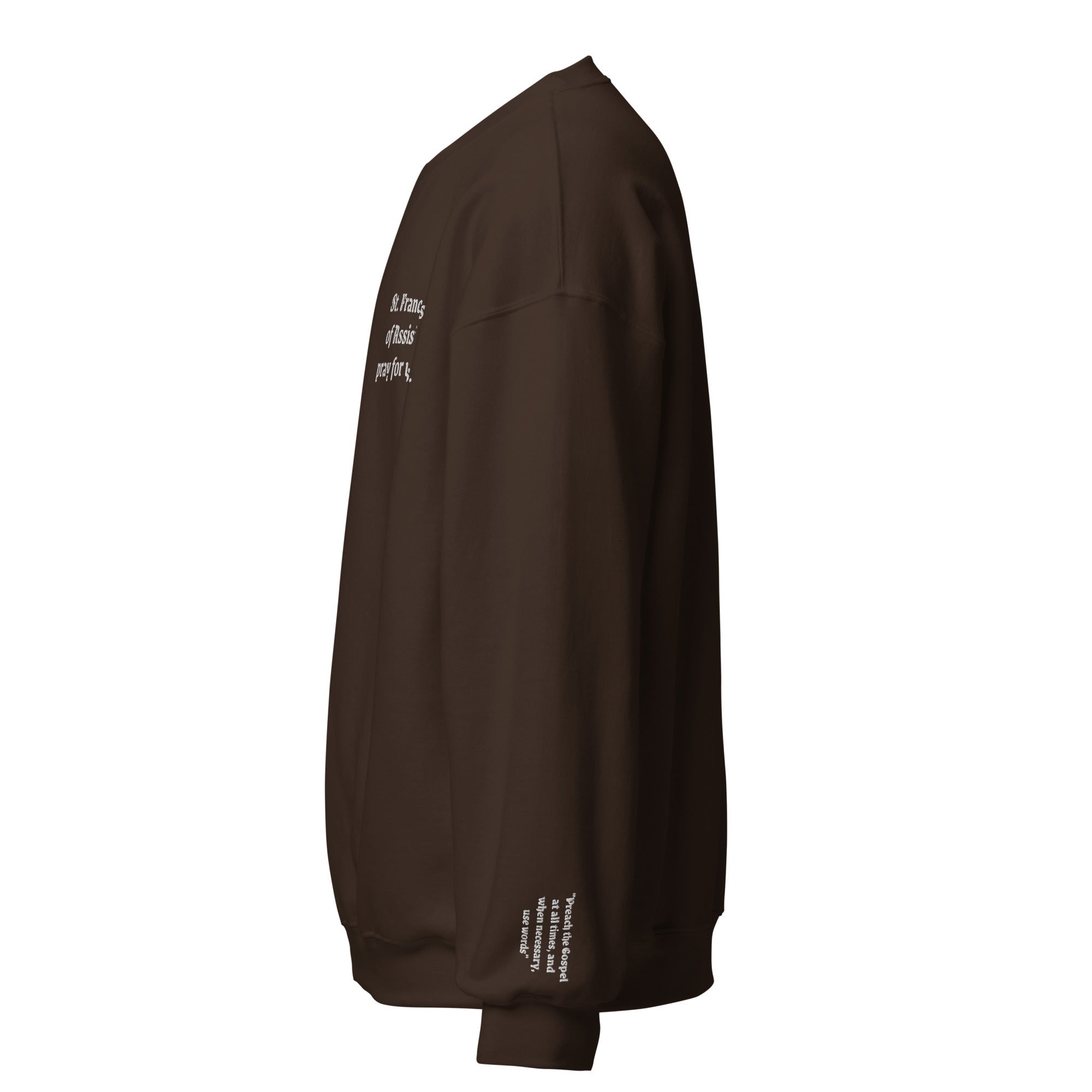 St. Francis Unisex Embroidered Sweatshirt – White - Altar and Apparel - T - SHIRT