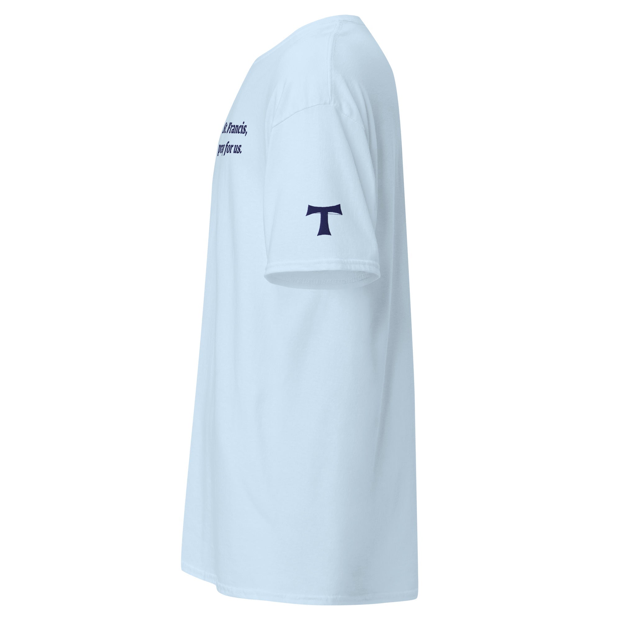 St. Francis Unisex Embroidered T-Shirt – Navy Blue - Altar and Apparel - T - SHIRT