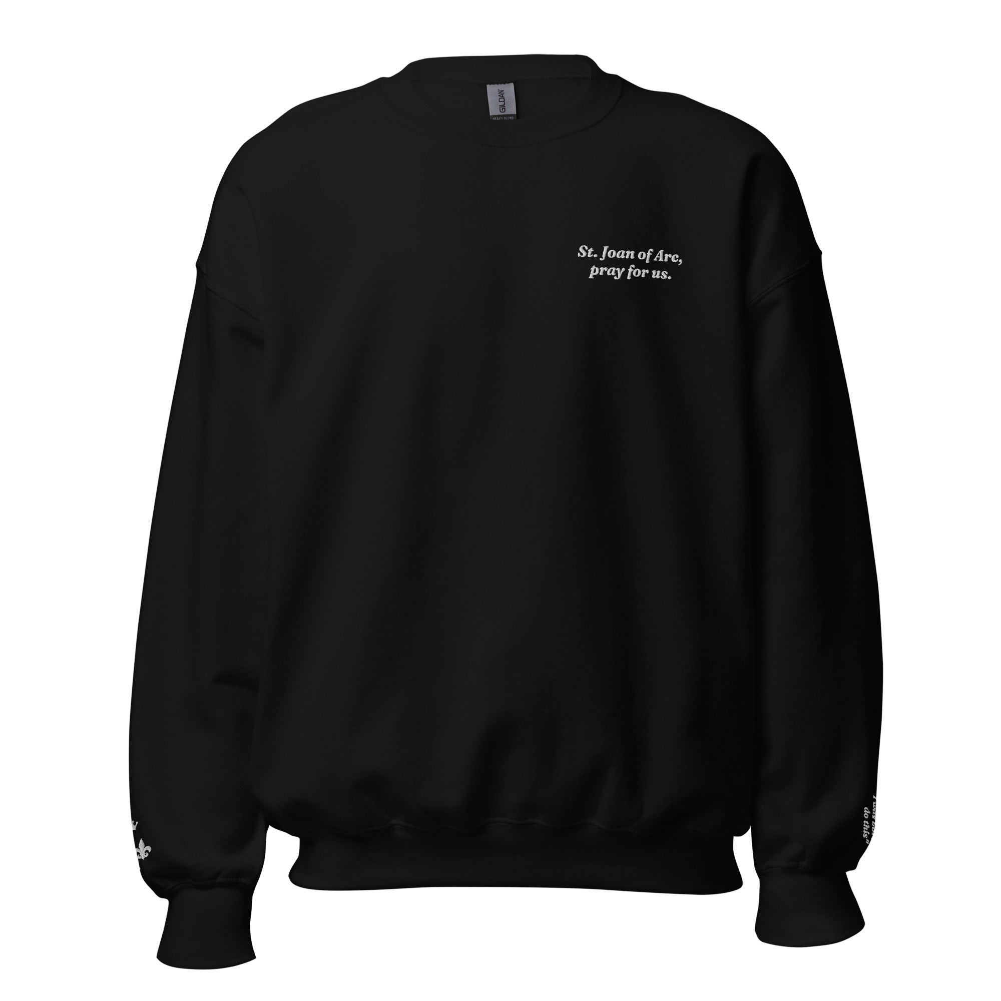 St. Joan of Arc Unisex Embroidered Sweatshirt – White - Altar and Apparel - T - SHIRT