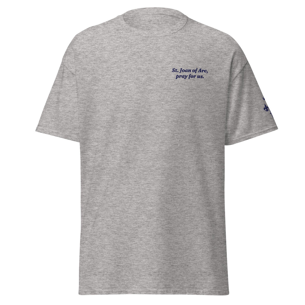 St. Joan of Arc Unisex Embroidered T-Shirt – Navy Blue - Altar and Apparel - T - SHIRT