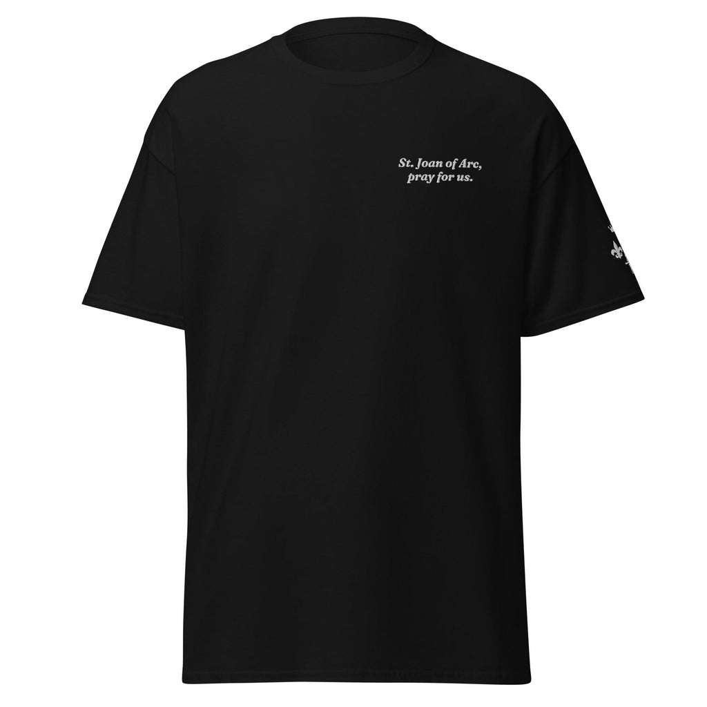 St. Joan of Arc Unisex Embroidered T-Shirt – White - Altar and Apparel - T - SHIRT