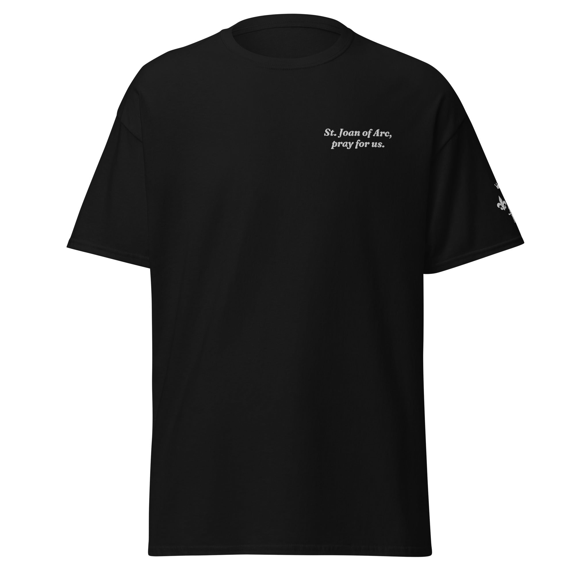 St. Joan of Arc Unisex Embroidered T-Shirt – White - Altar and Apparel - T - SHIRT