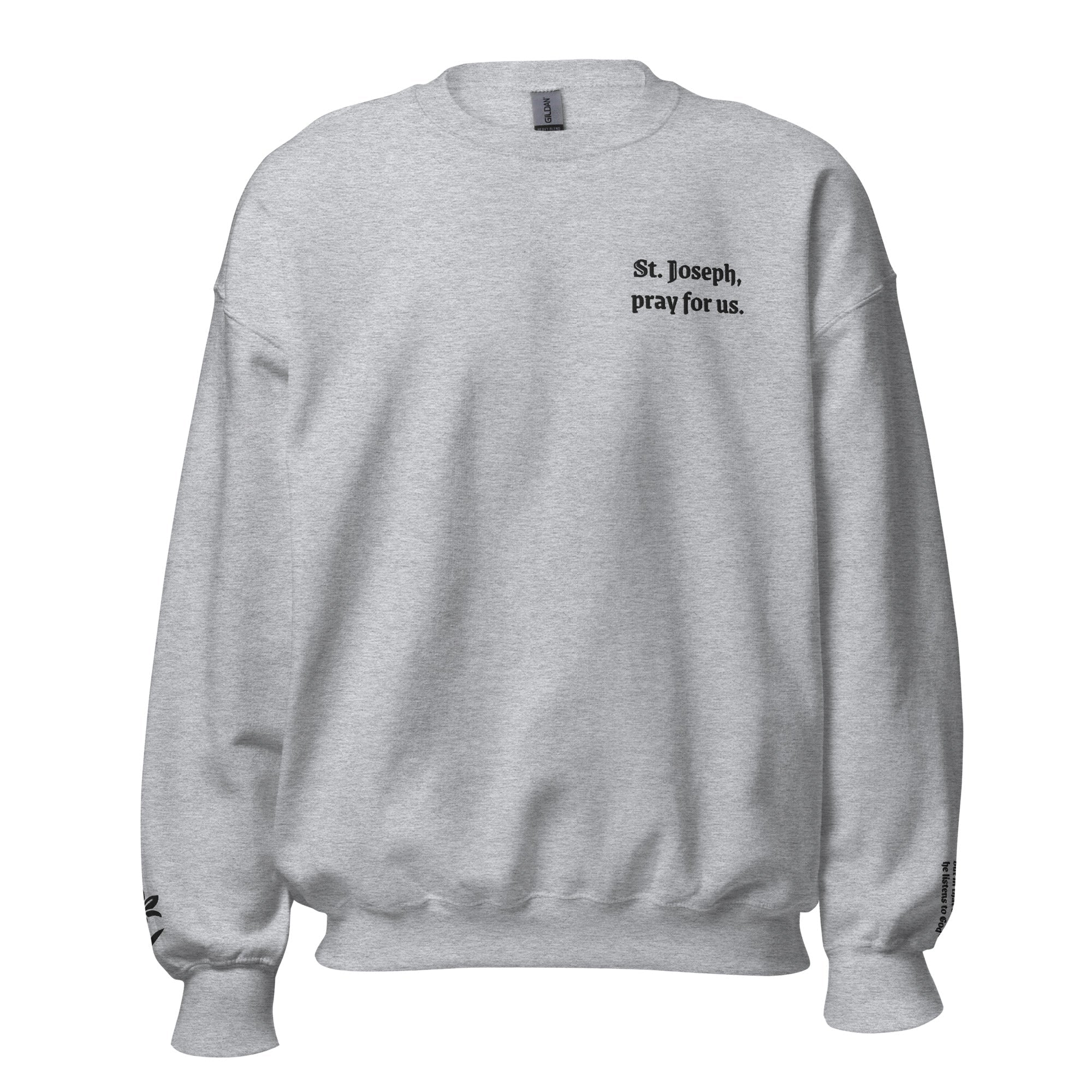 St. Joseph Unisex Embroidered Sweatshirt – Black - Altar and Apparel - T - SHIRT