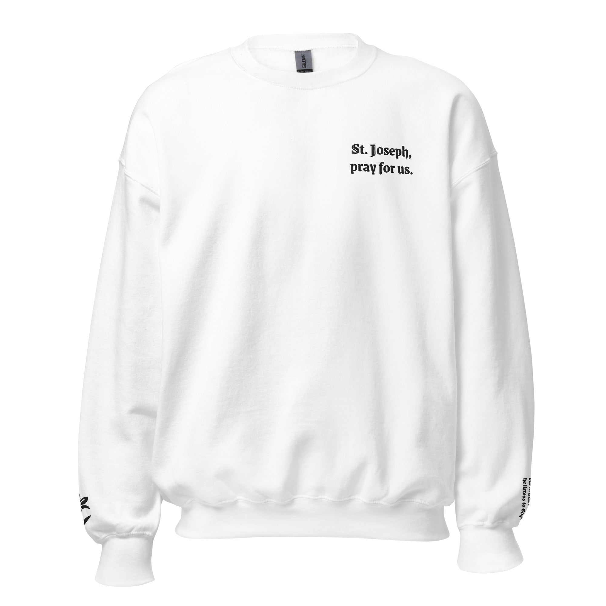 St. Joseph Unisex Embroidered Sweatshirt – Black - Altar and Apparel - T - SHIRT
