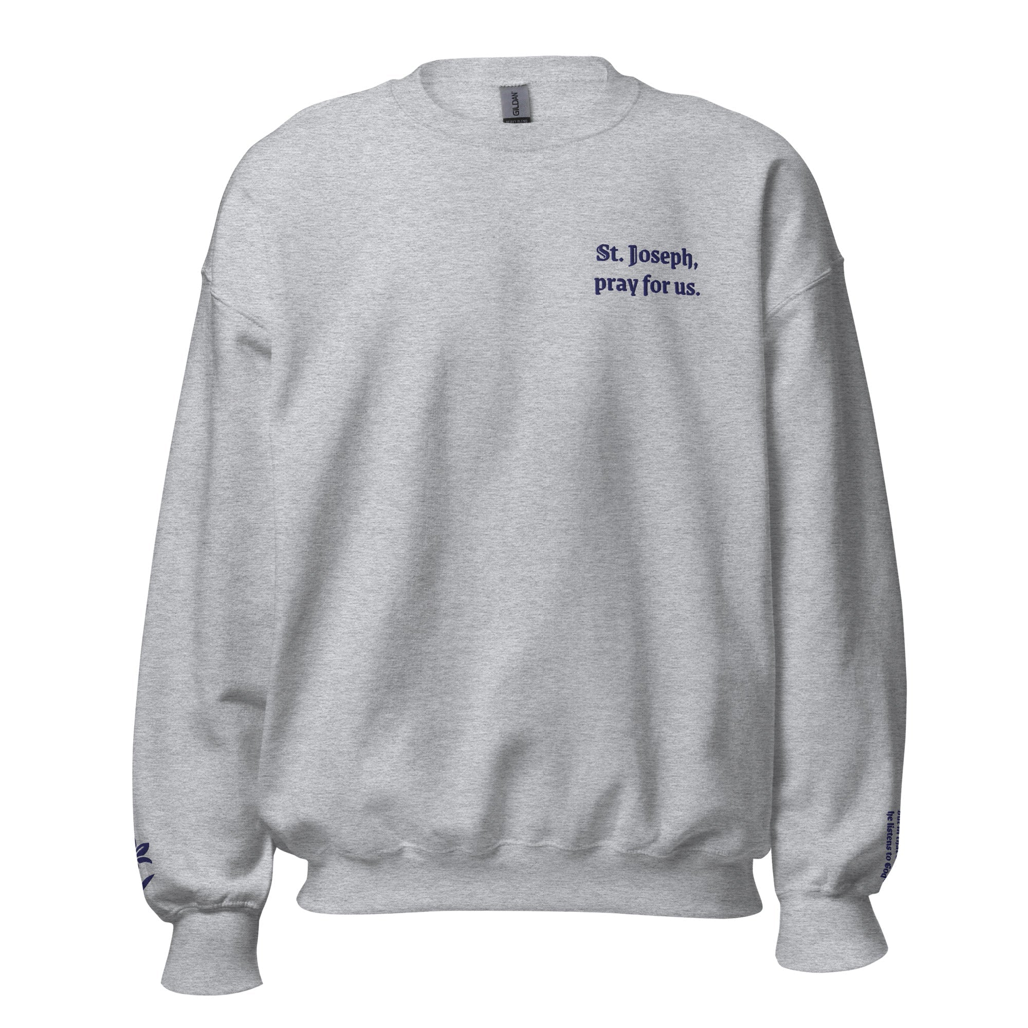 St. Joseph Unisex Embroidered Sweatshirt – Navy Blue - Altar and Apparel - T - SHIRT