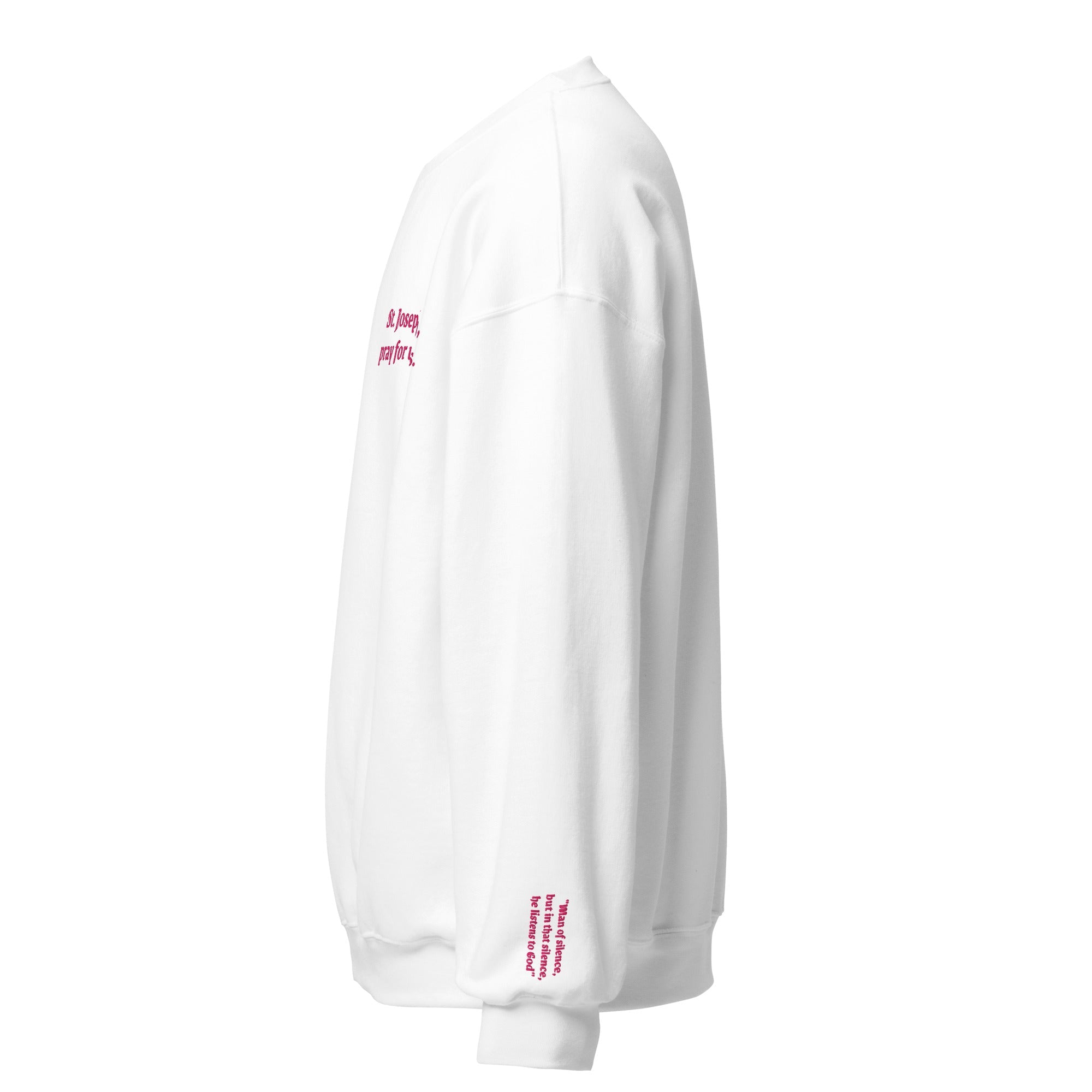 St. Joseph Unisex Embroidered Sweatshirt – Pink - Altar and Apparel - T - SHIRT
