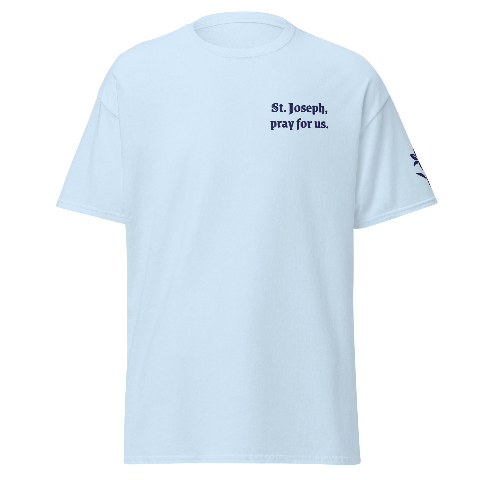 St. Joseph Unisex Embroidered T-Shirt – Navy Blue - Altar and Apparel - T - SHIRT