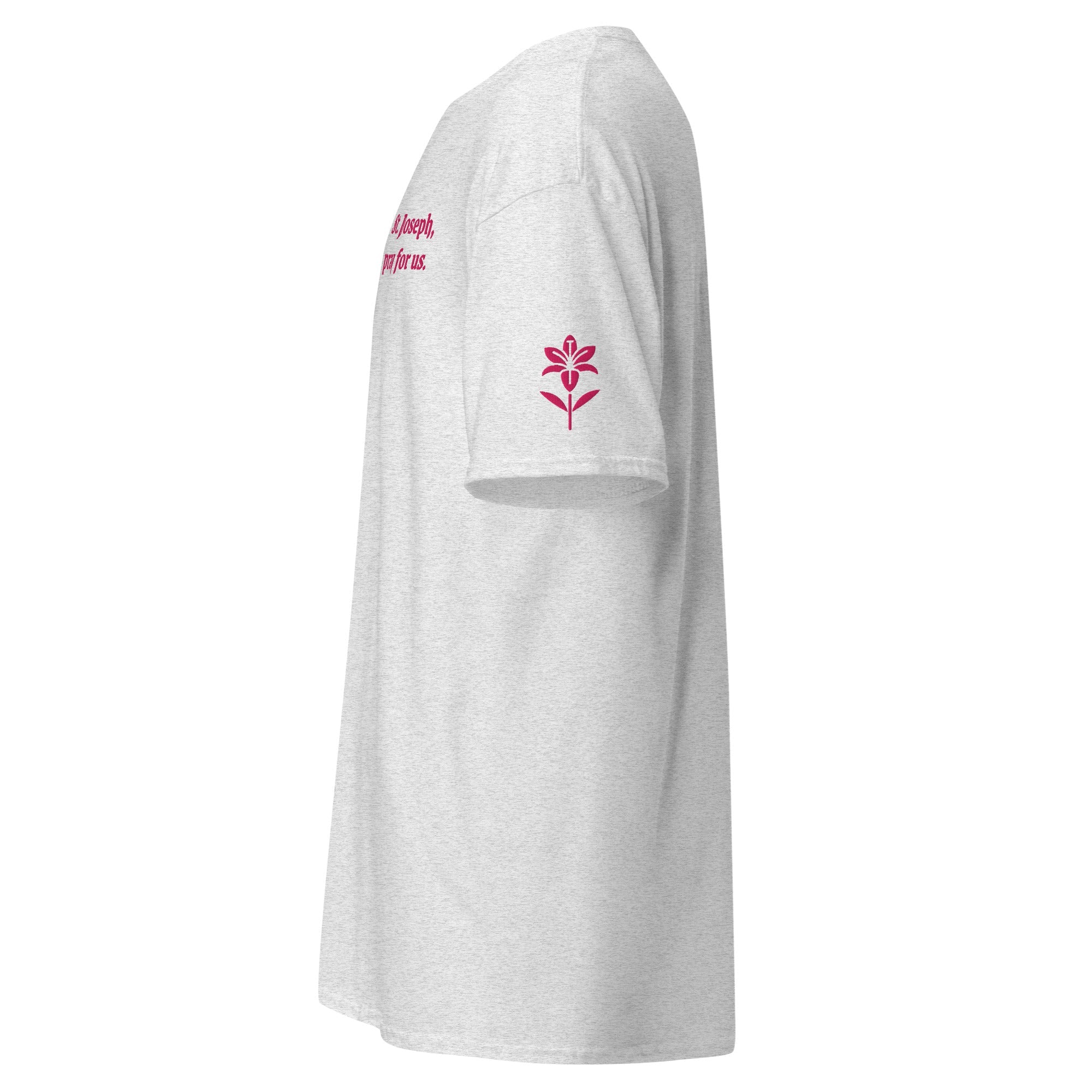 St. Joseph Unisex Embroidered T-Shirt – Pink - Altar and Apparel - T - SHIRT