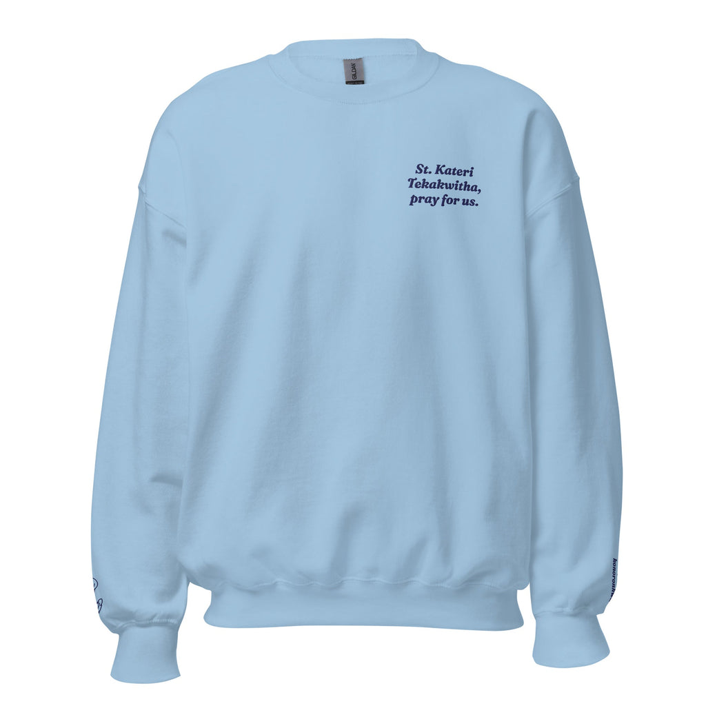 St. Kateri Tekakwitha Unisex Embroidered Sweatshirt – Navy Blue - Altar and Apparel - T - SHIRT