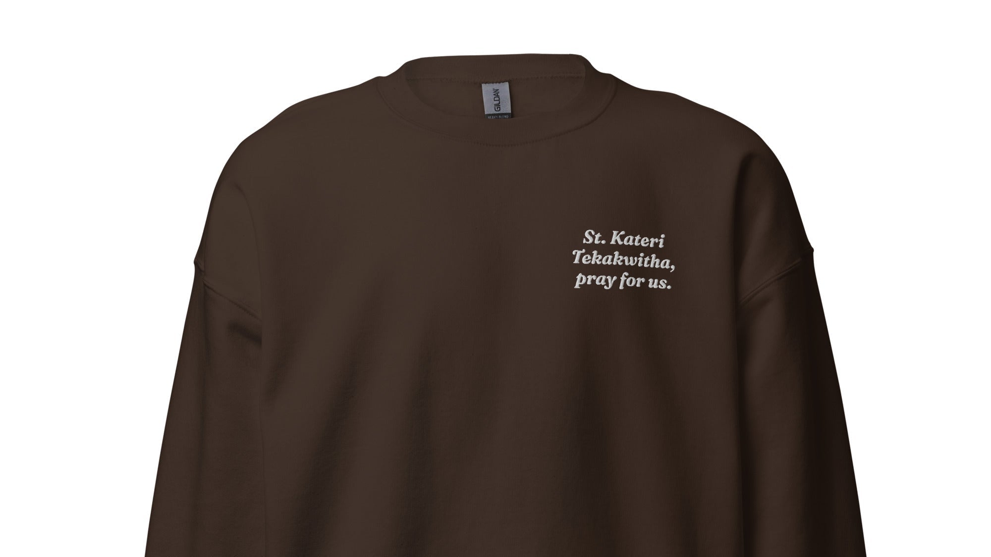 St. Kateri Tekakwitha Unisex Embroidered Sweatshirt – White - Altar and Apparel - T - SHIRT