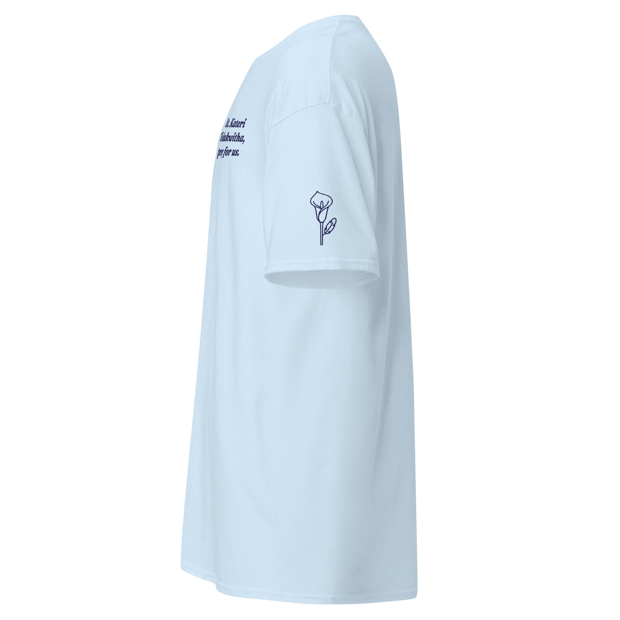 St. Kateri Tekakwitha Unisex Embroidered T-Shirt – Navy Blue - Altar and Apparel - T - SHIRT