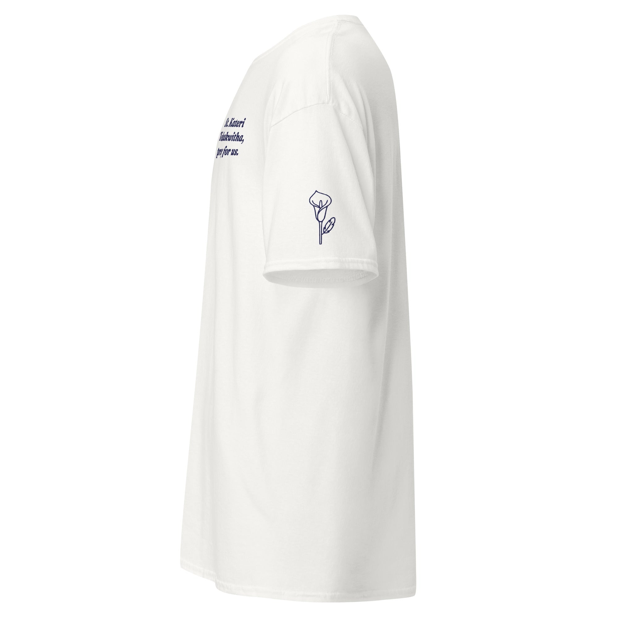 St. Kateri Tekakwitha Unisex Embroidered T-Shirt – Navy Blue - Altar and Apparel - T - SHIRT